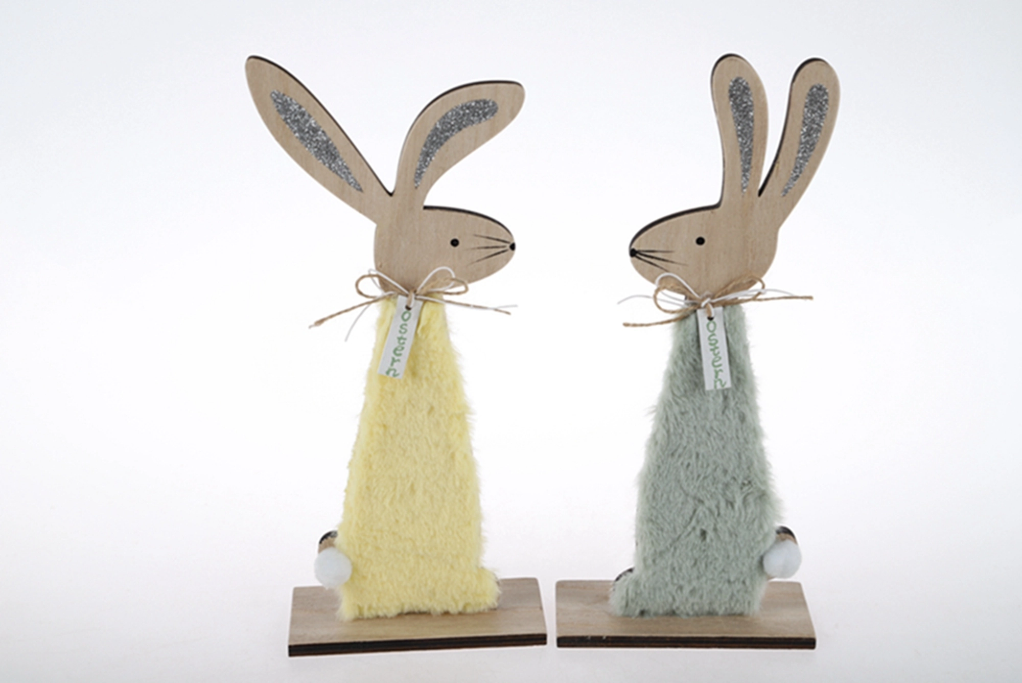 Easter Plush Bunny Ornament Spring Wooden Ornament Kids Gift 1