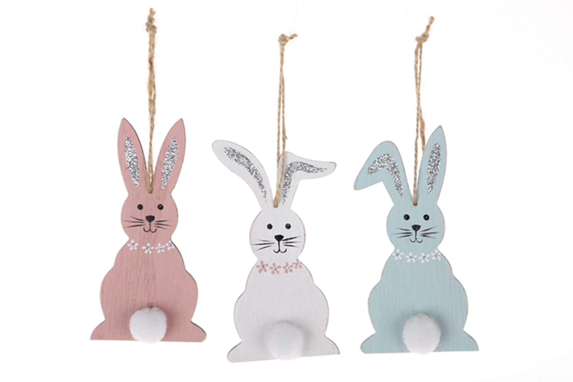 Decoración para fiesta de Pascua, colgante de conejito de Pascua de madera, adorno artesanal para colgar, decoración del hogar, regalo para niños, juguetes para niños 1