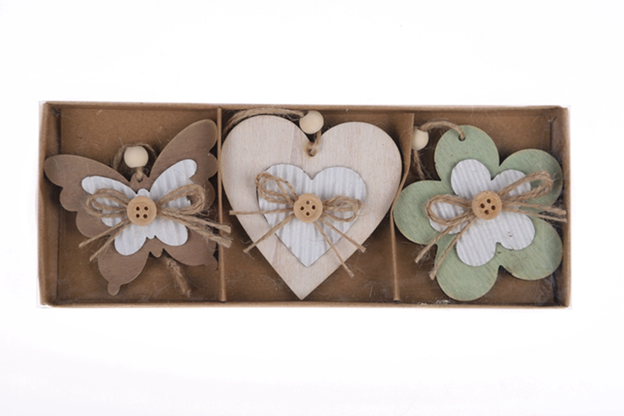 Decoración de fiesta de Pascua con forma de mariposa de madera y pájaro, adorno artesanal para el hogar. 1