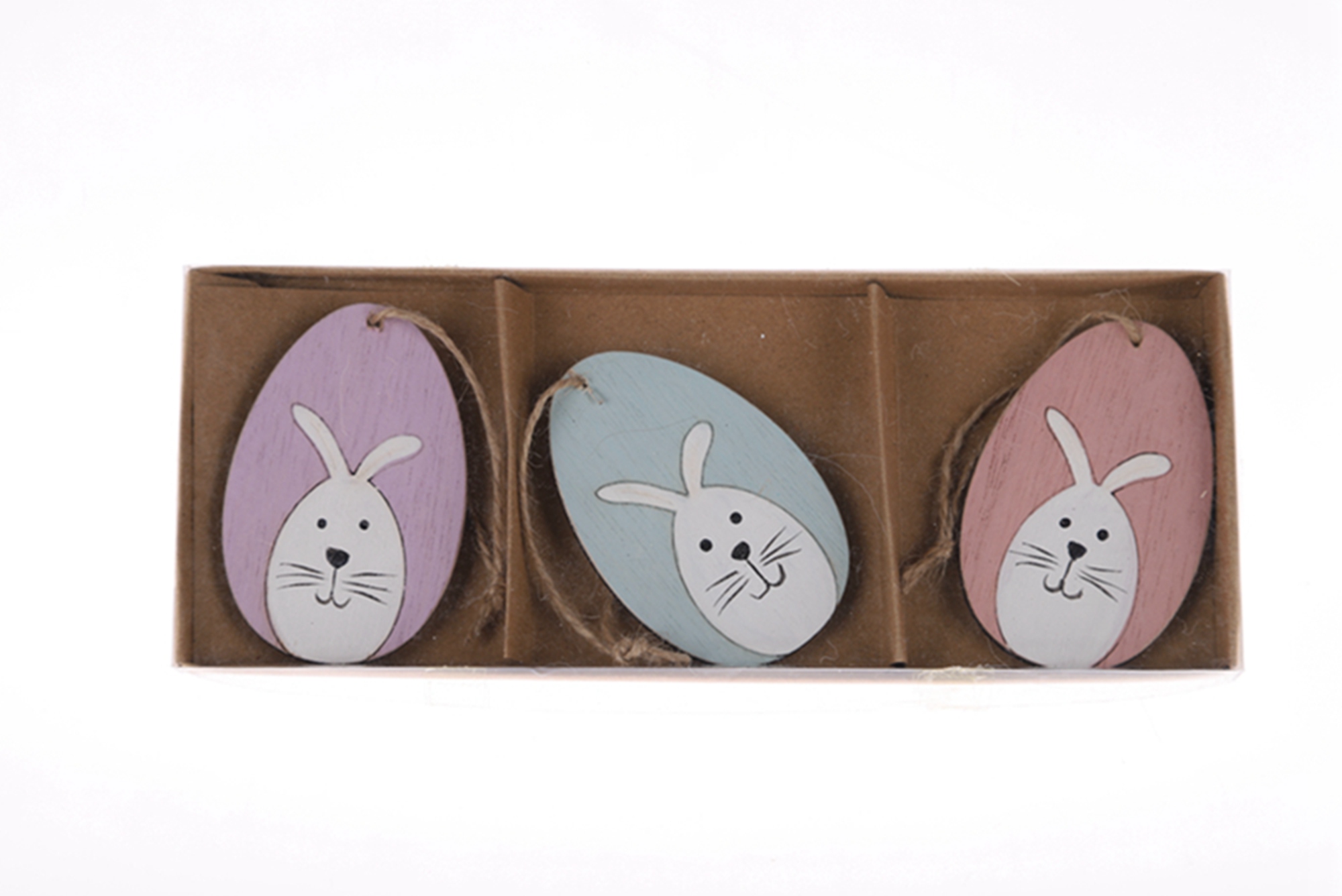 Adornos colgantes de conejito de Pascua, suministros para fiestas, manualidades, decoraciones colgantes de madera 5