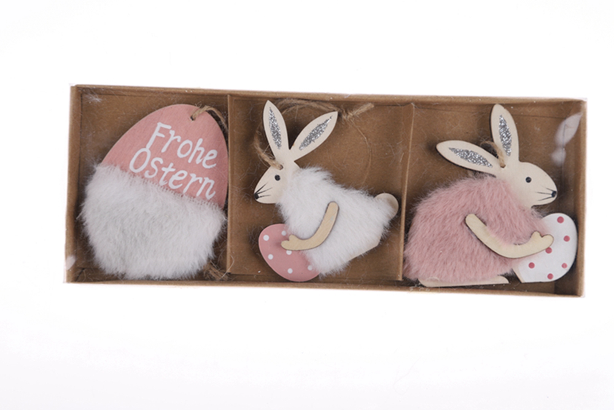 Adornos colgantes de conejito de Pascua, suministros para fiestas, manualidades, decoraciones colgantes de madera 6
