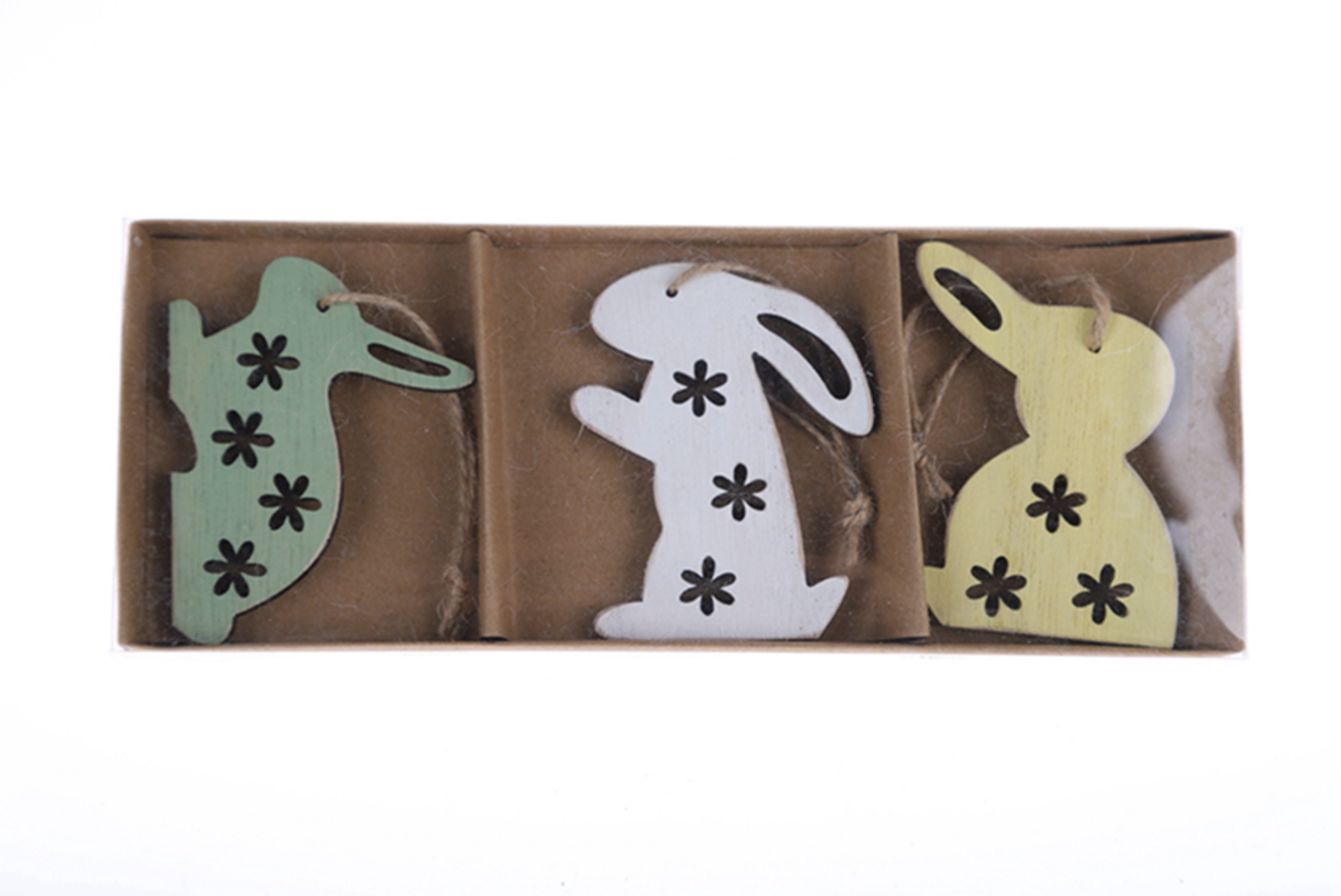 Adornos colgantes de conejito de Pascua, suministros para fiestas, manualidades, decoraciones colgantes de madera 9