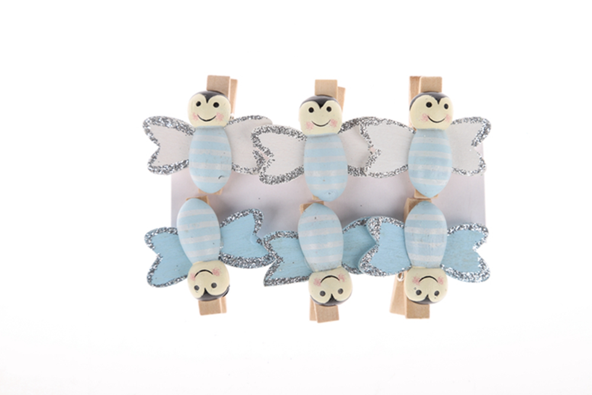 Pinza de madera con forma de flor para ropa, papel fotográfico, minipinza de Pascua, para postales, decoración de primavera para el hogar, papelería 1
