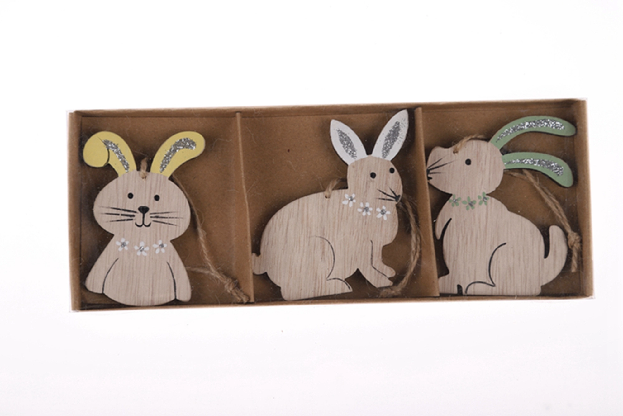 Frühling Ostern Party Dekorationen für Home Bunny Kaninchen Holz Hängen Anhänger Handwerk Party Liefert 1