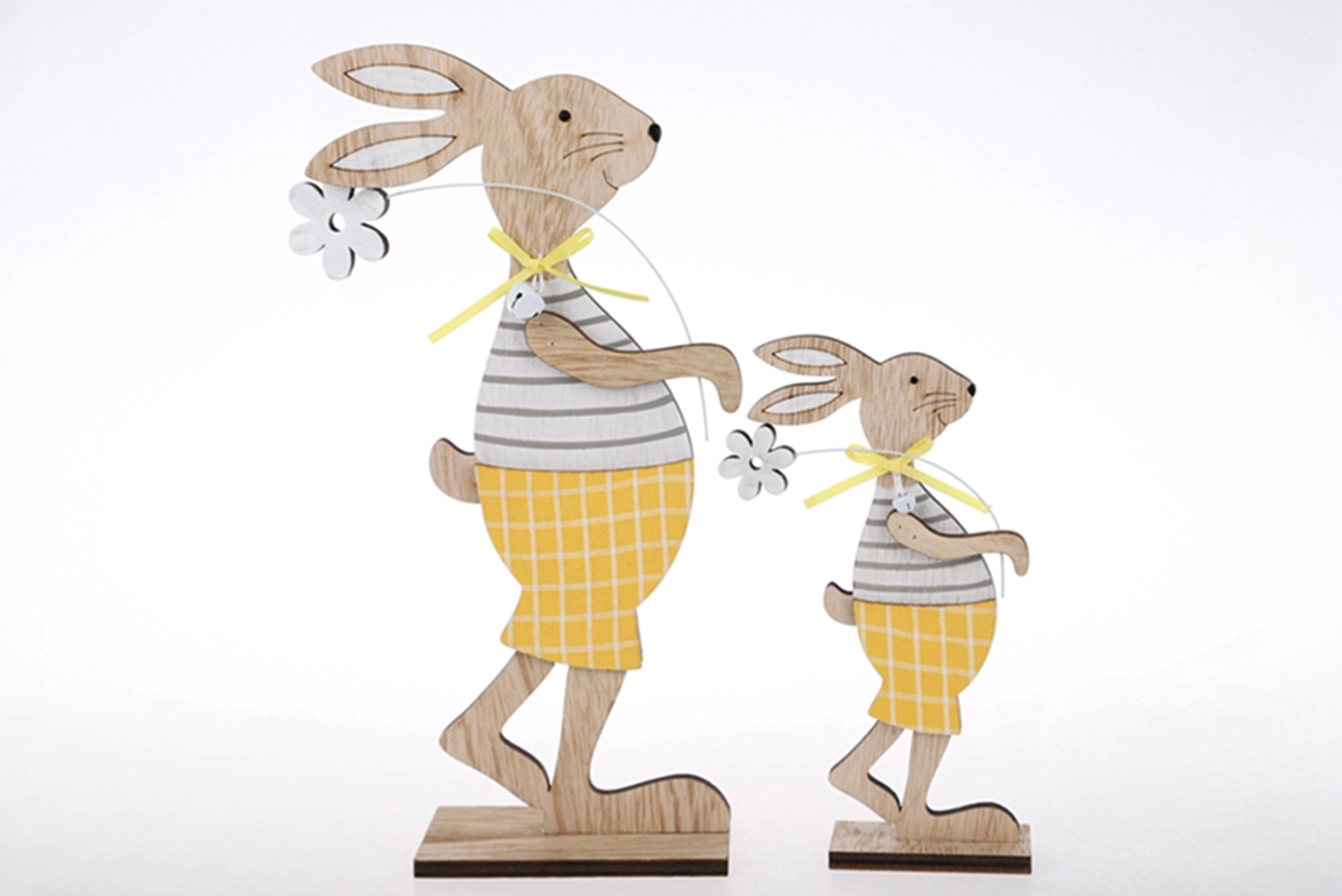 Spring Decoration Wooden Easter Ornaments Bunny Party Table Ornament Decor 1