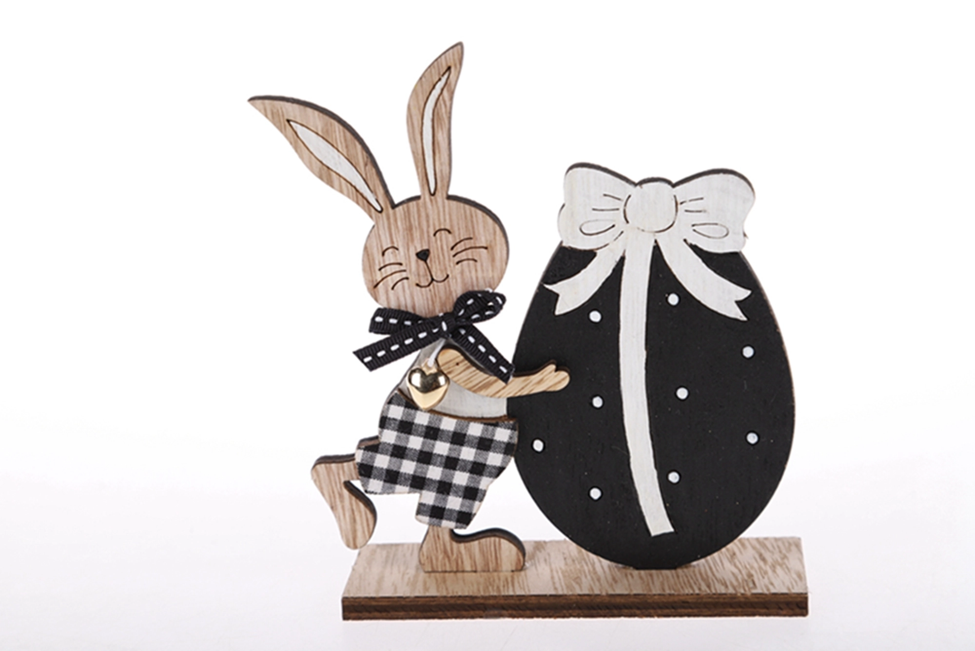 Conejito de Pascua de madera, adornos artesanales de madera, suministros de decoración para fiestas infantiles en el hogar 1