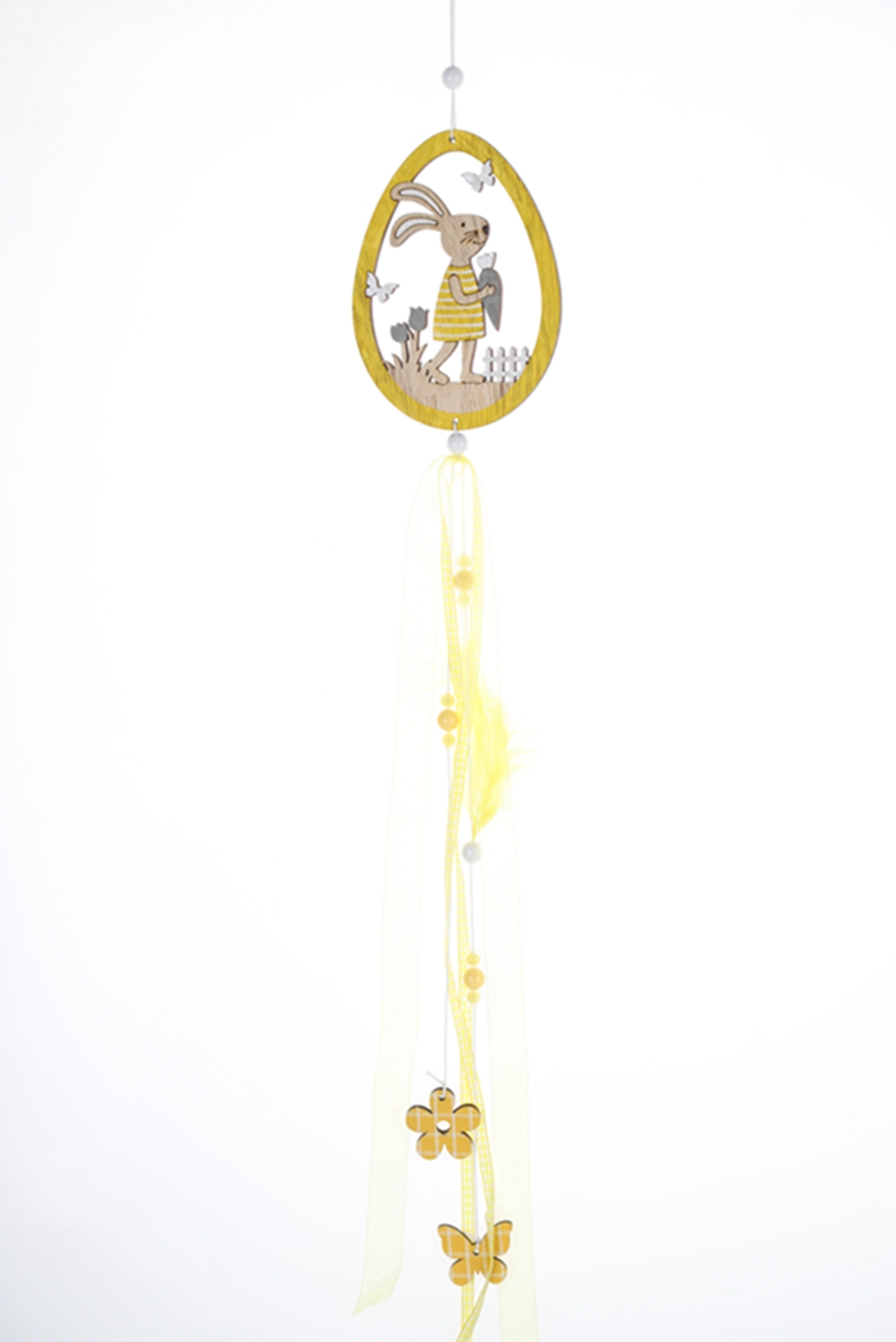 Guirnalda colgante de conejito amarillo de Pascua, decoración de primavera para habitación, decoración de fiesta 1