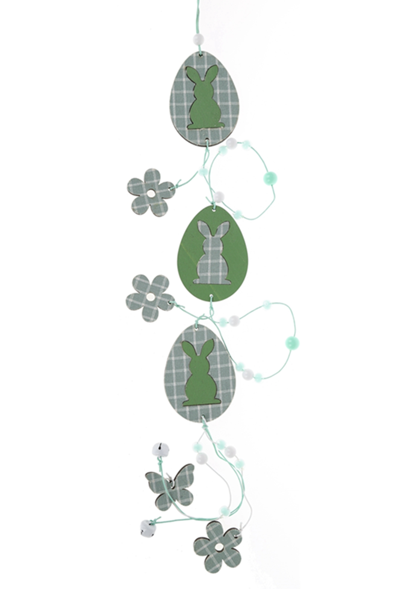 Decoración de Pascua para el hogar, primavera, verde, conejo, mariposa, pollito, flor, adorno, regalos para fiesta de Pascua 1