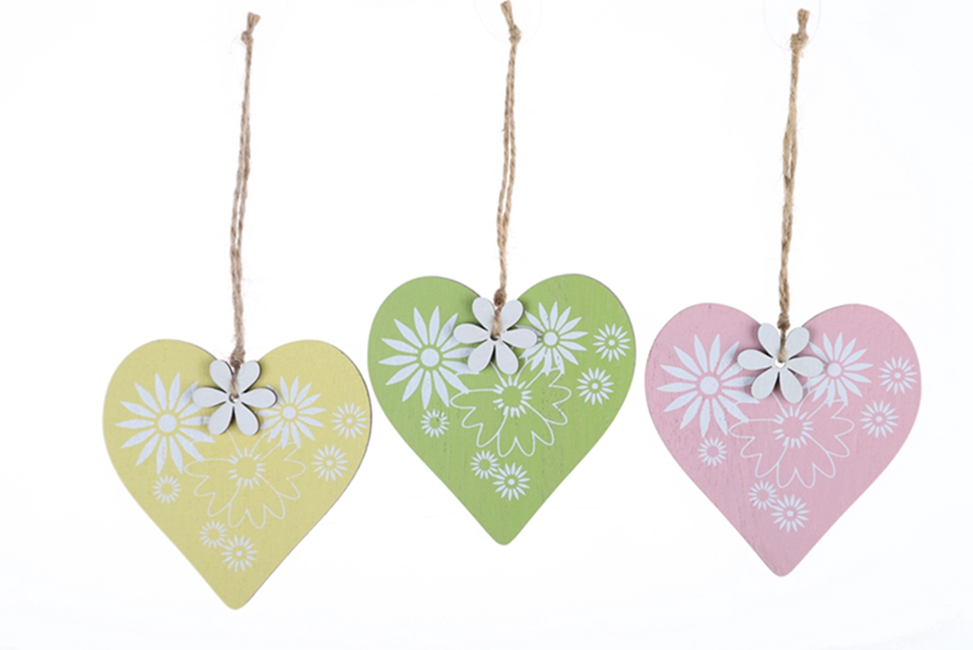 Colgante de corazón de madera, artesanía de madera, decoración colgante, suministros para fiestas de cumpleaños de primavera 1
