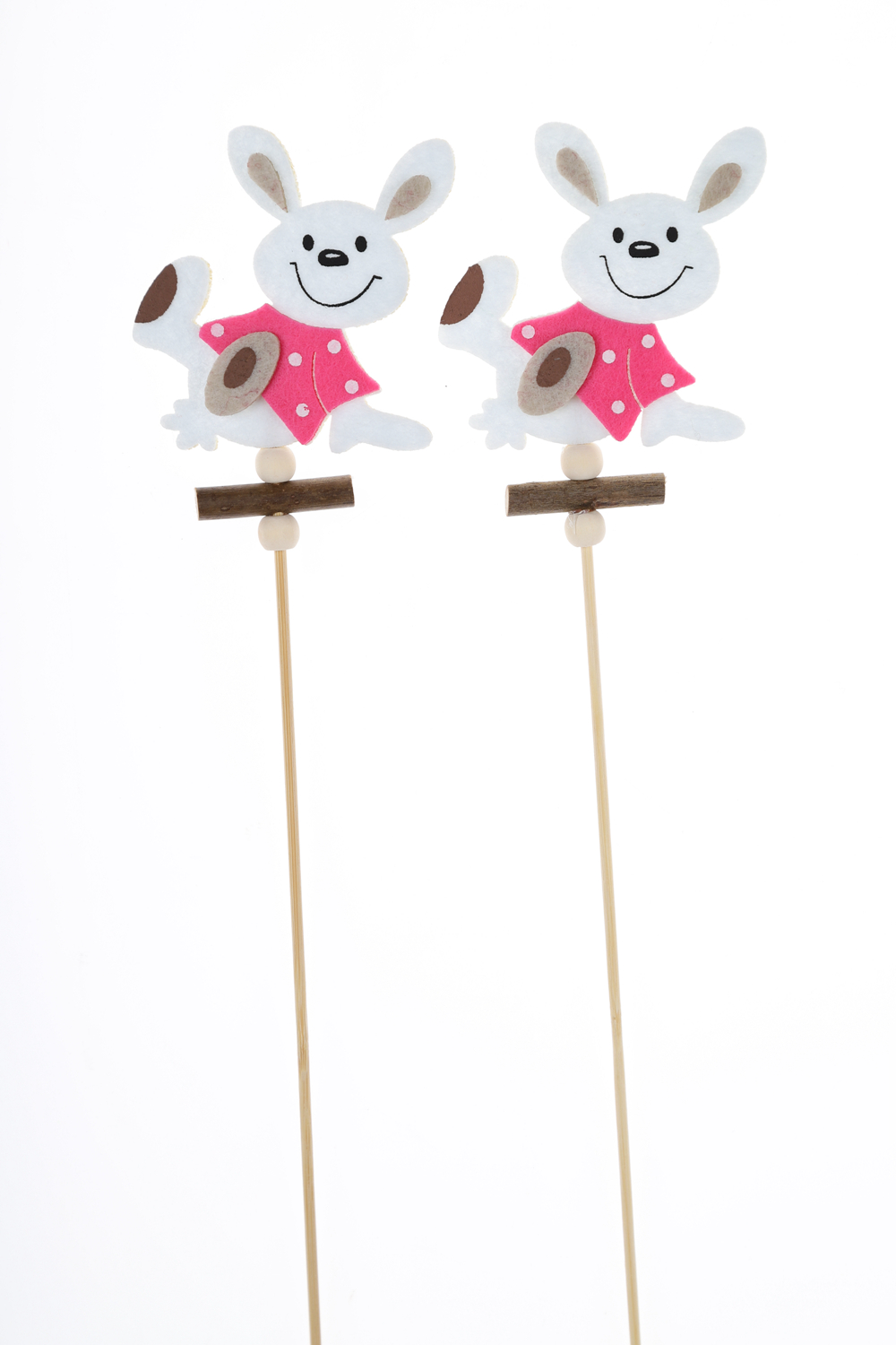 Palillos de madera para Pascua: Palillos de conejo y gnomo, decoraciones para el hogar de Pascua 7