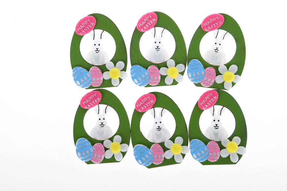 Gnomo de papel autoadhesivo de conejo, artesanía de madera, suministros decorativos para fiestas 8