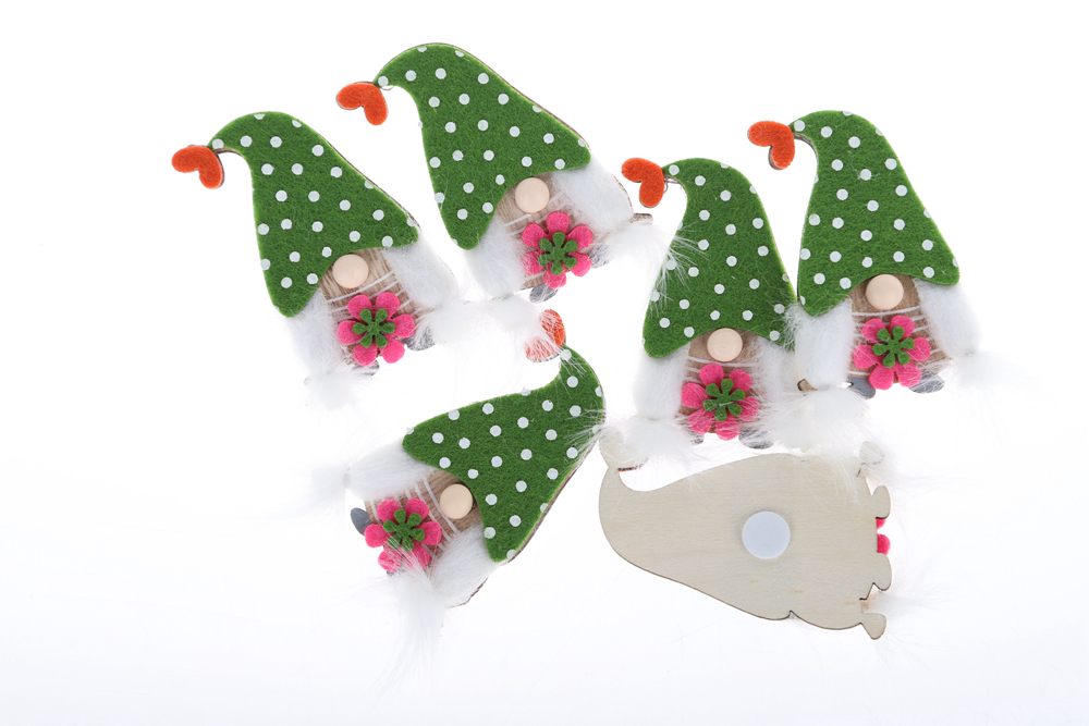 Gnomo de papel autoadhesivo de conejo, artesanía de madera, suministros decorativos para fiestas 9