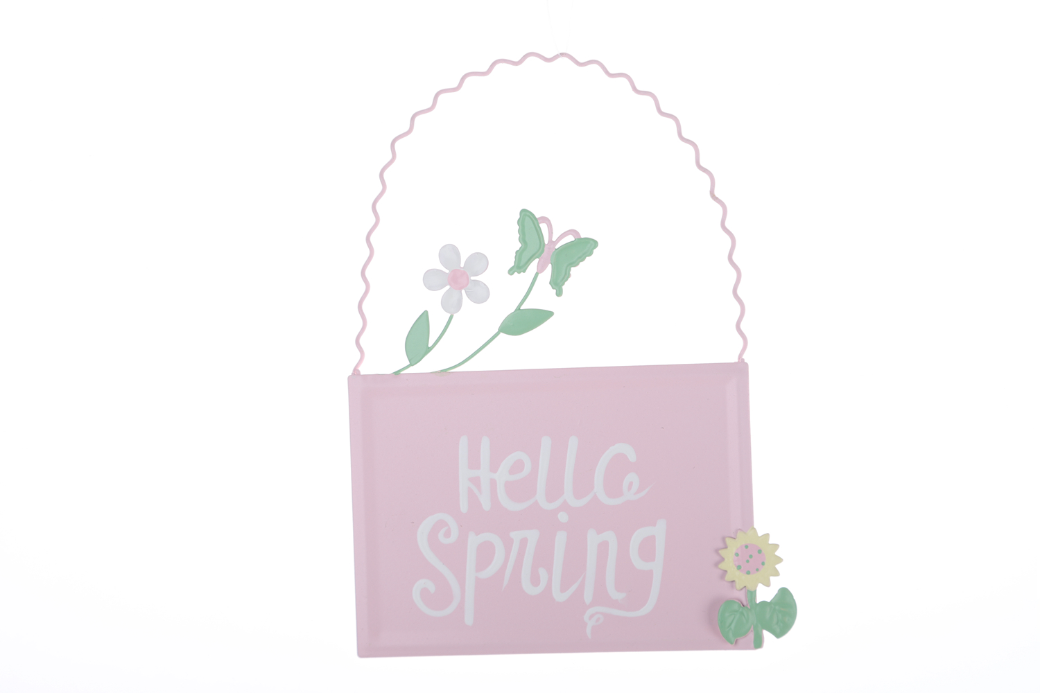 Easter Wooden Sign Pendant Tin Metal Wall Hanging Ornaments Spring Party Decoration 1