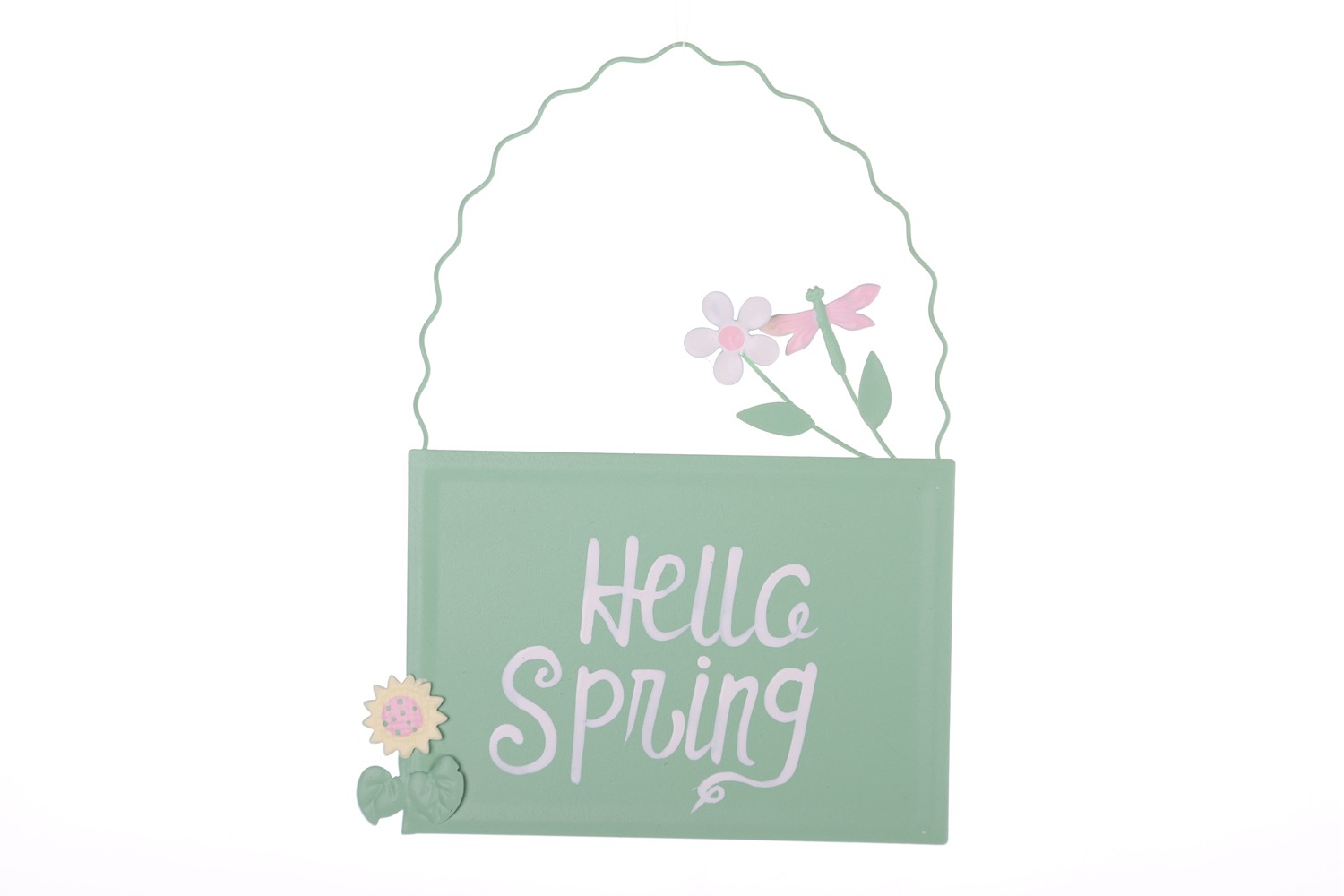 Easter Wooden Sign Pendant Tin Metal Wall Hanging Ornaments Spring Party Decoration 4