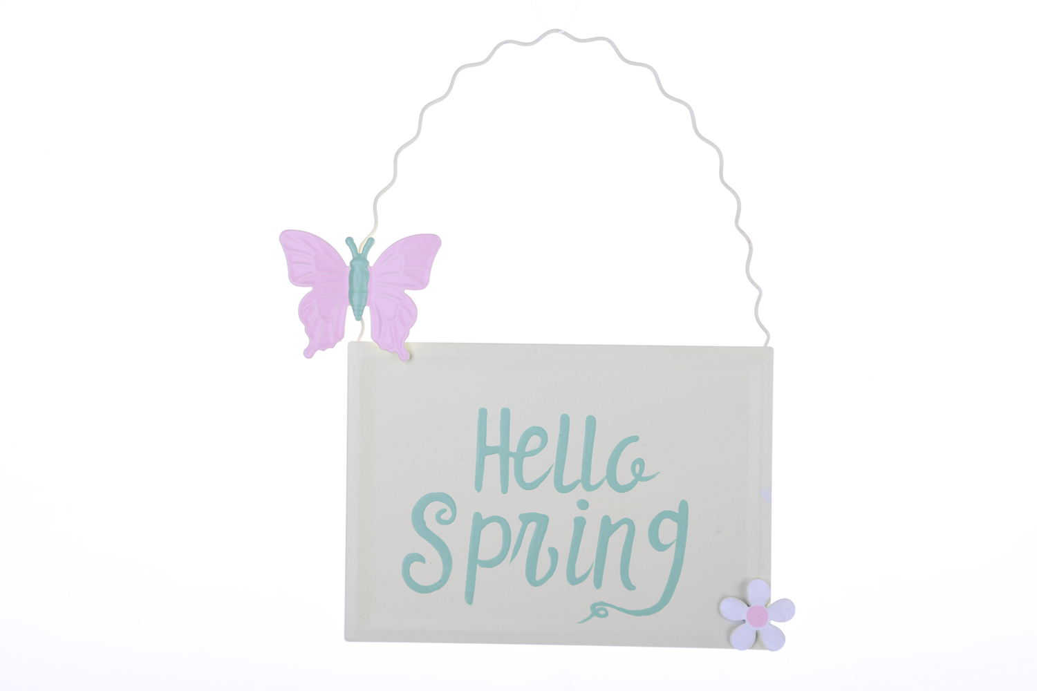 Easter Wooden Sign Pendant Tin Metal Wall Hanging Ornaments Spring Party Decoration 2