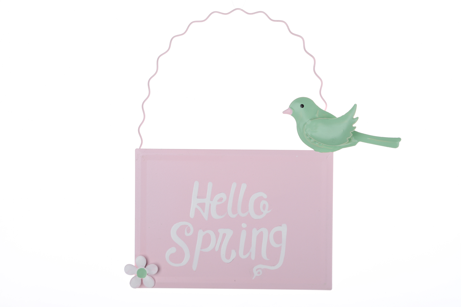 Easter Wooden Sign Pendant Tin Metal Wall Hanging Ornaments Spring Party Decoration 3