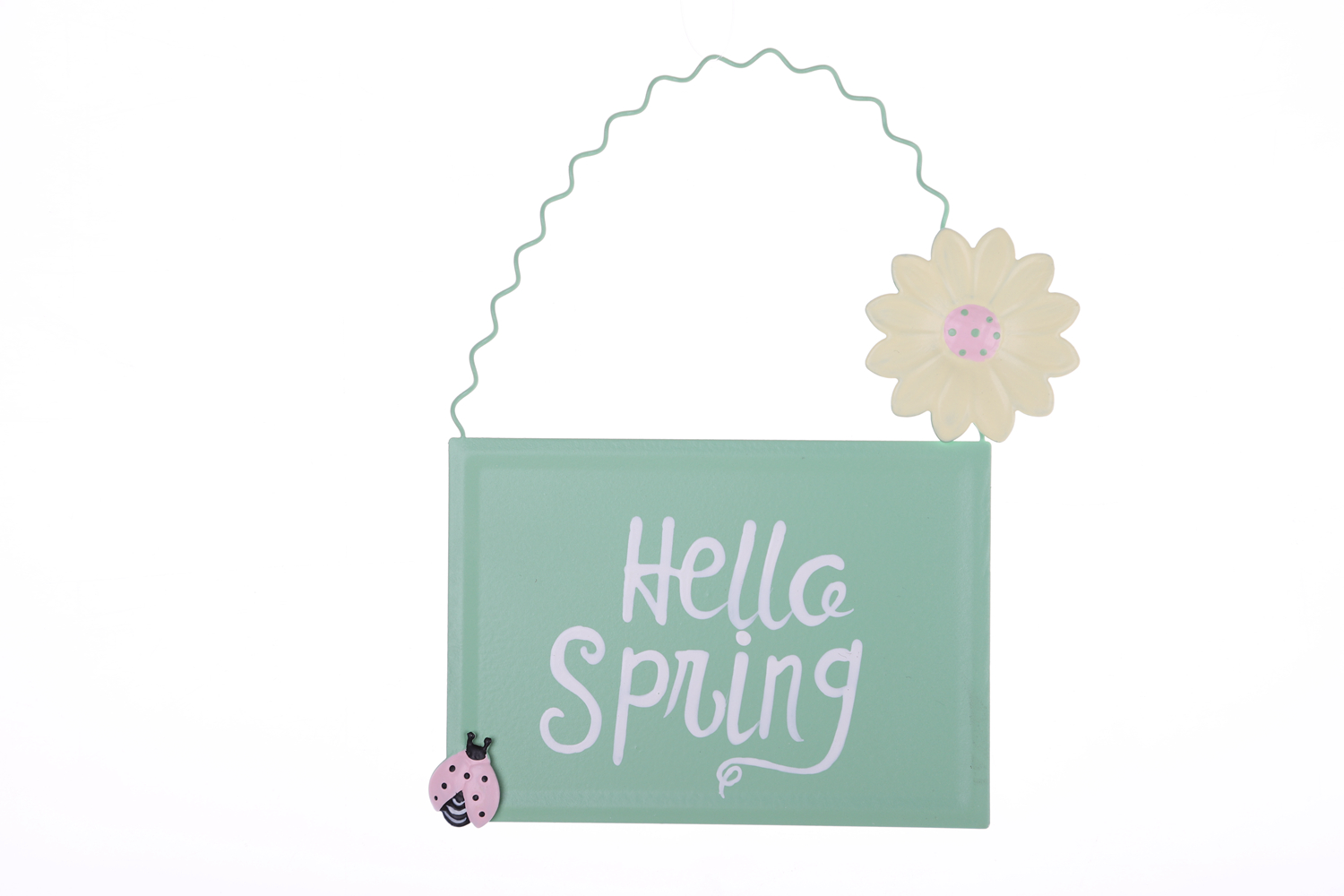 Easter Wooden Sign Pendant Tin Metal Wall Hanging Ornaments Spring Party Decoration 7