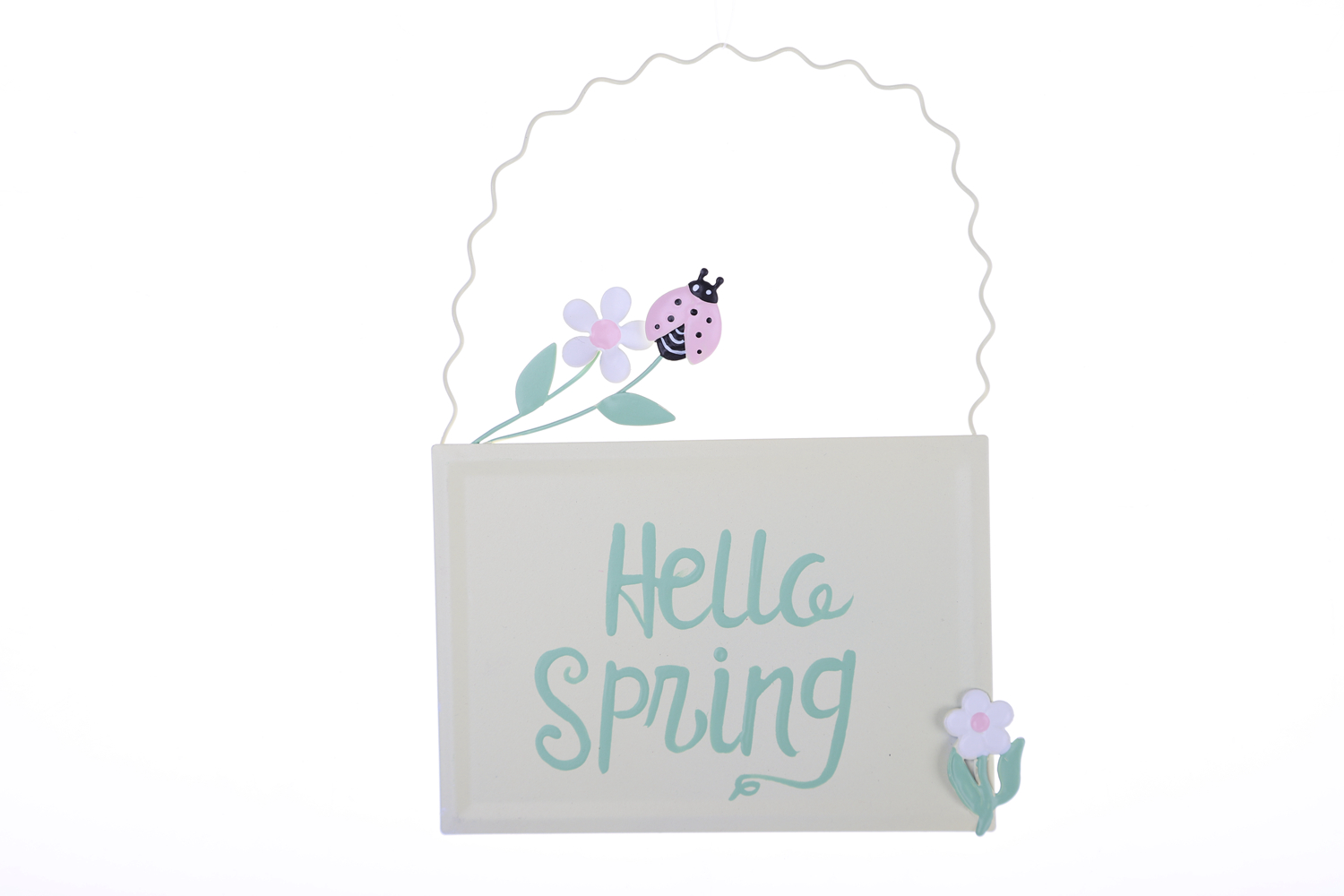 Easter Wooden Sign Pendant Tin Metal Wall Hanging Ornaments Spring Party Decoration 5