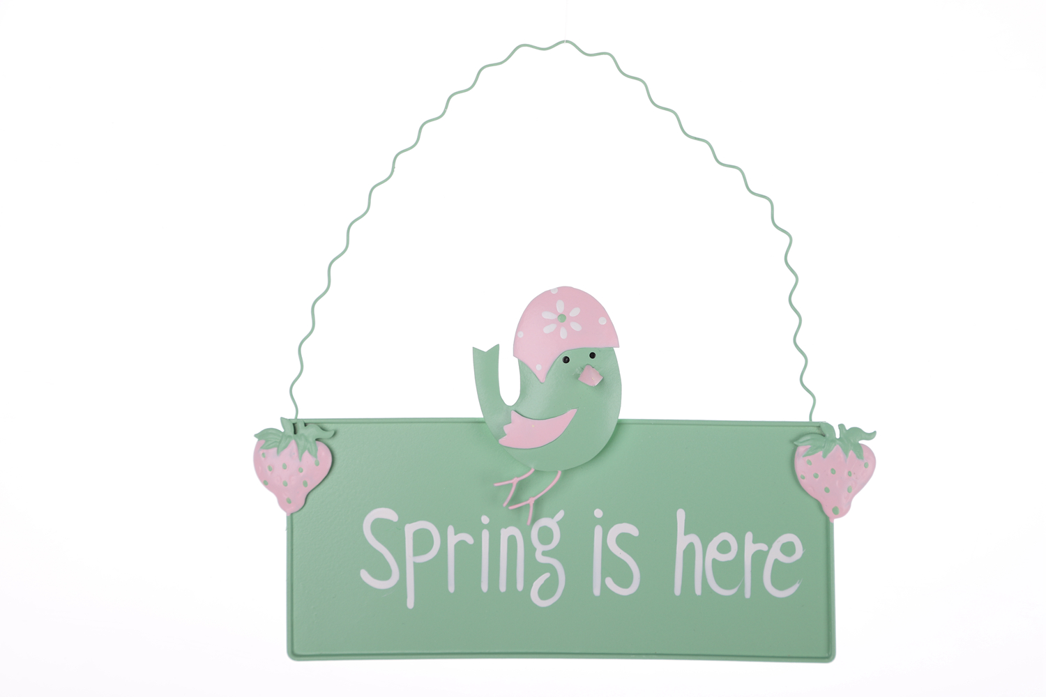 Easter Wooden Sign Pendant Tin Metal Wall Hanging Ornaments Spring Party Decoration 6