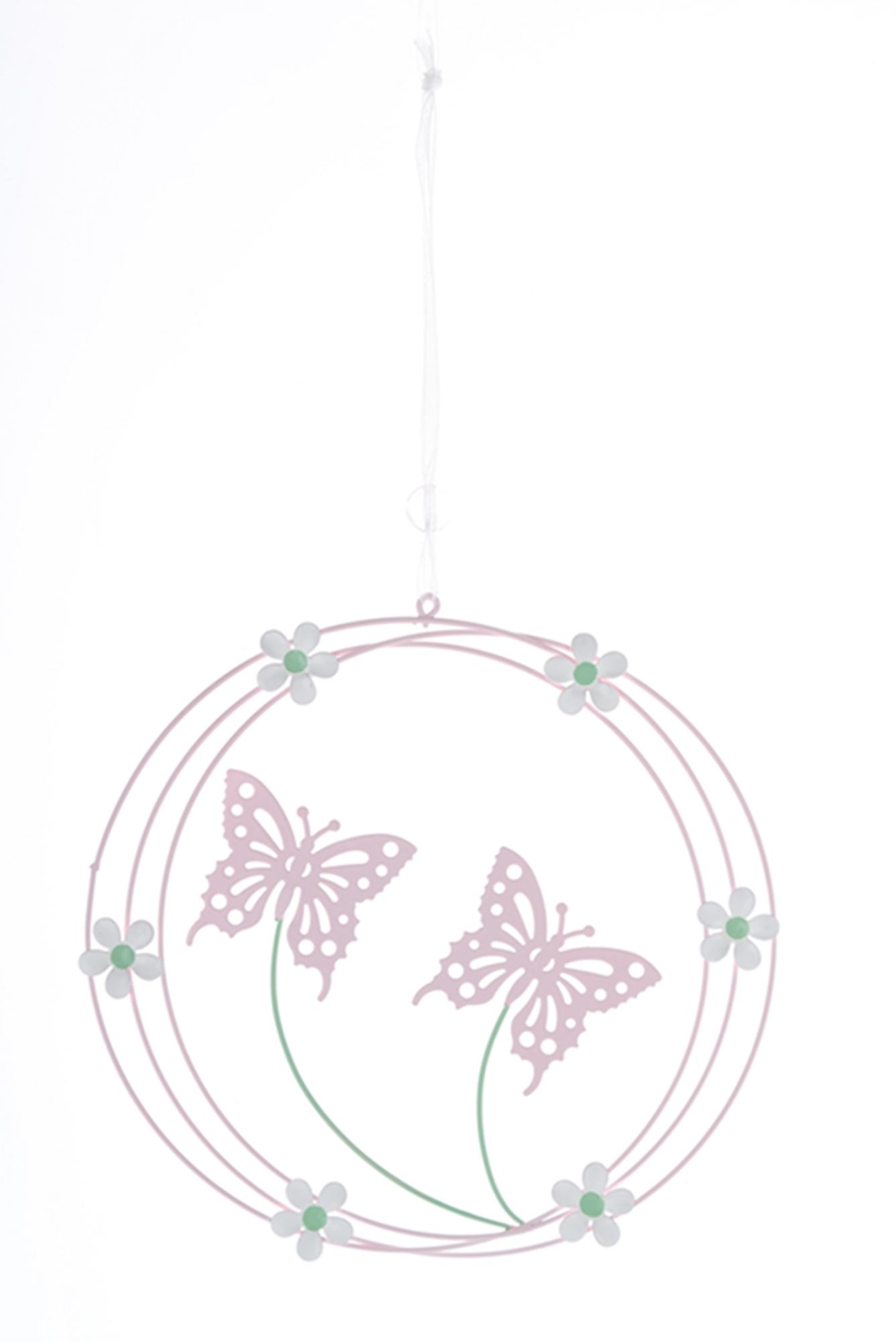 Adorno de pared de metal con colgante de macarrón de Pascua, color primavera, para fiesta 1