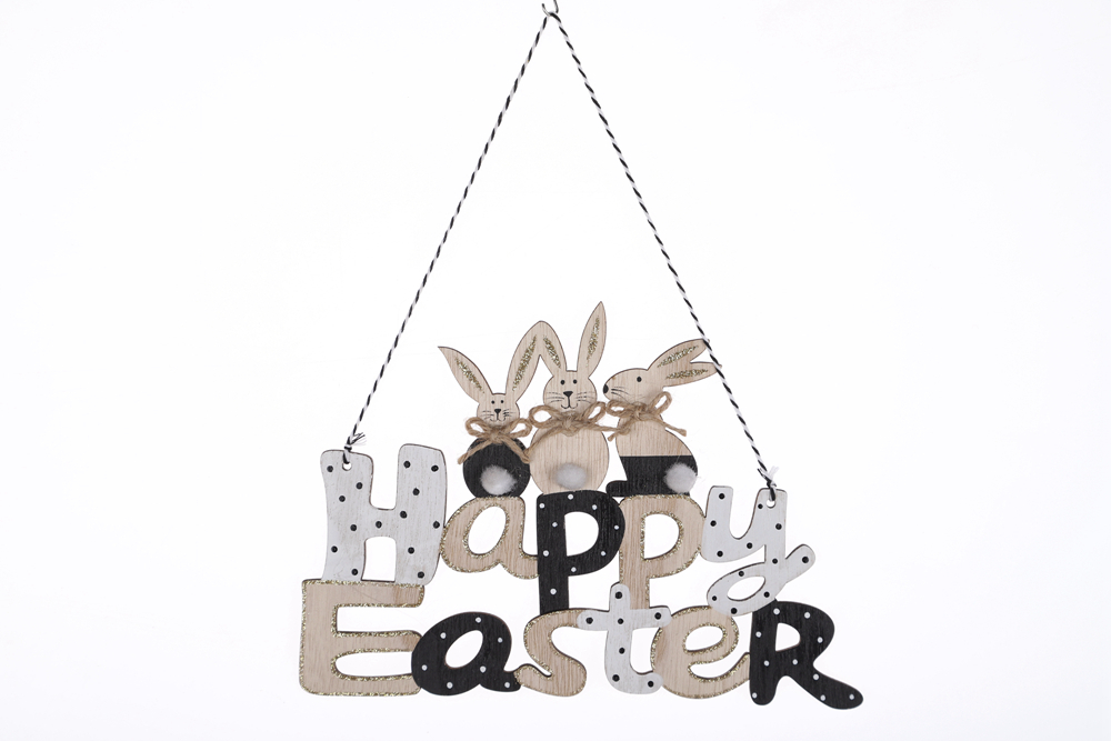 Kaninchen Holzhandwerk Holz Ostern Ornamente Ornamente Frühling Festliche Dekorationen 1