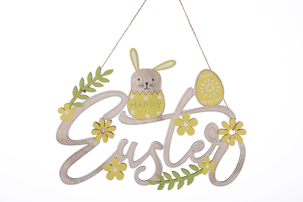 Ostern Holz Wand Hängende Dekoration Kaninchen Handwerk Frühling Festliche Atmosphäre Dekoration 1