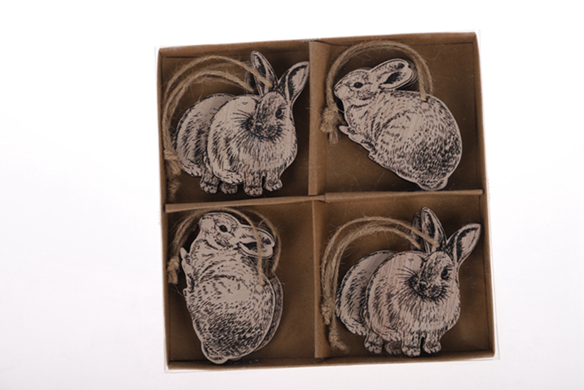 Niedlicher Kaninchen-Anhänger, Ostern, aus Holz, zum Aufhängen, Wanddekoration, Heimdekoration 7