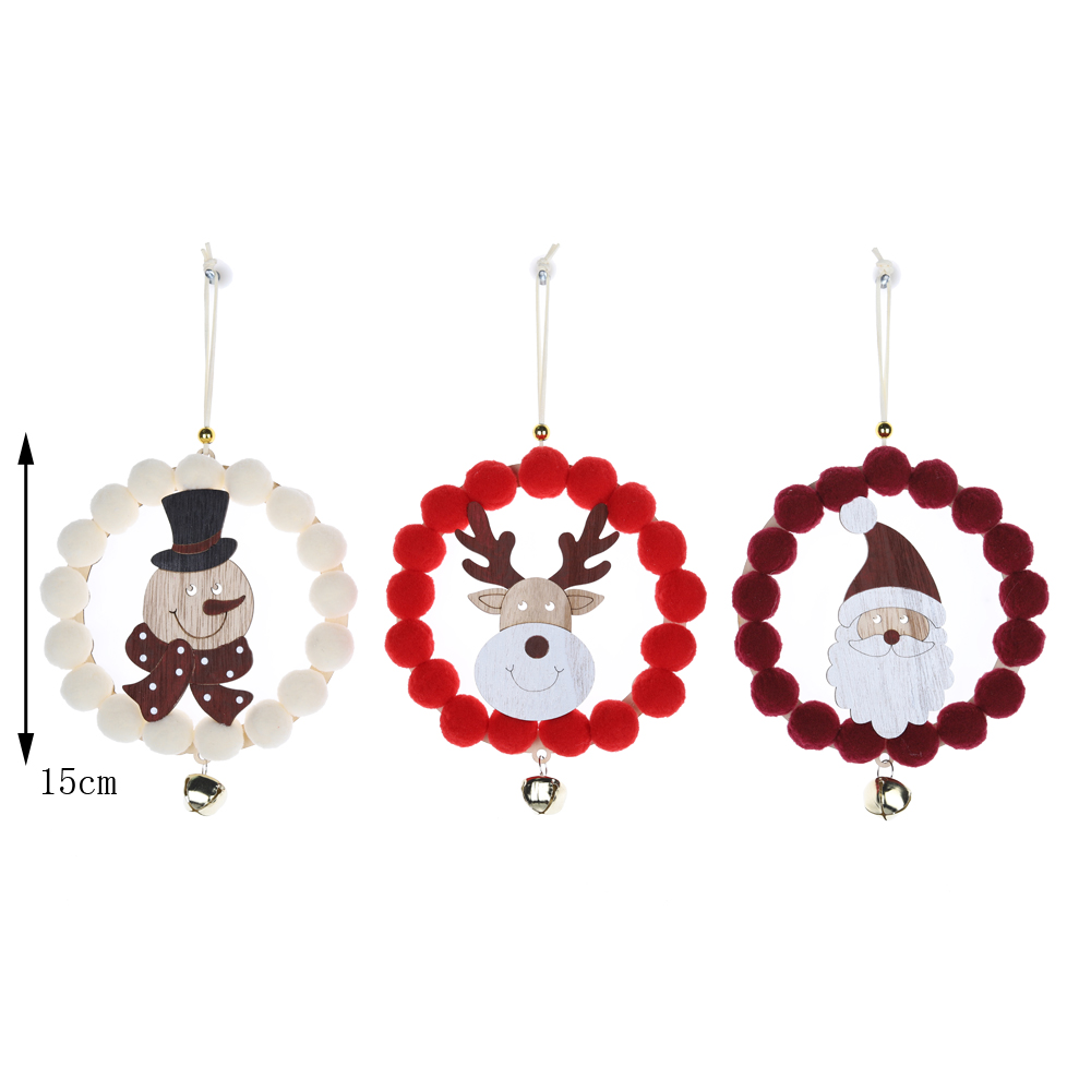 Adornos colgantes para árbol de Navidad con pompones y minicampanas a buen precio - Tangchen 4