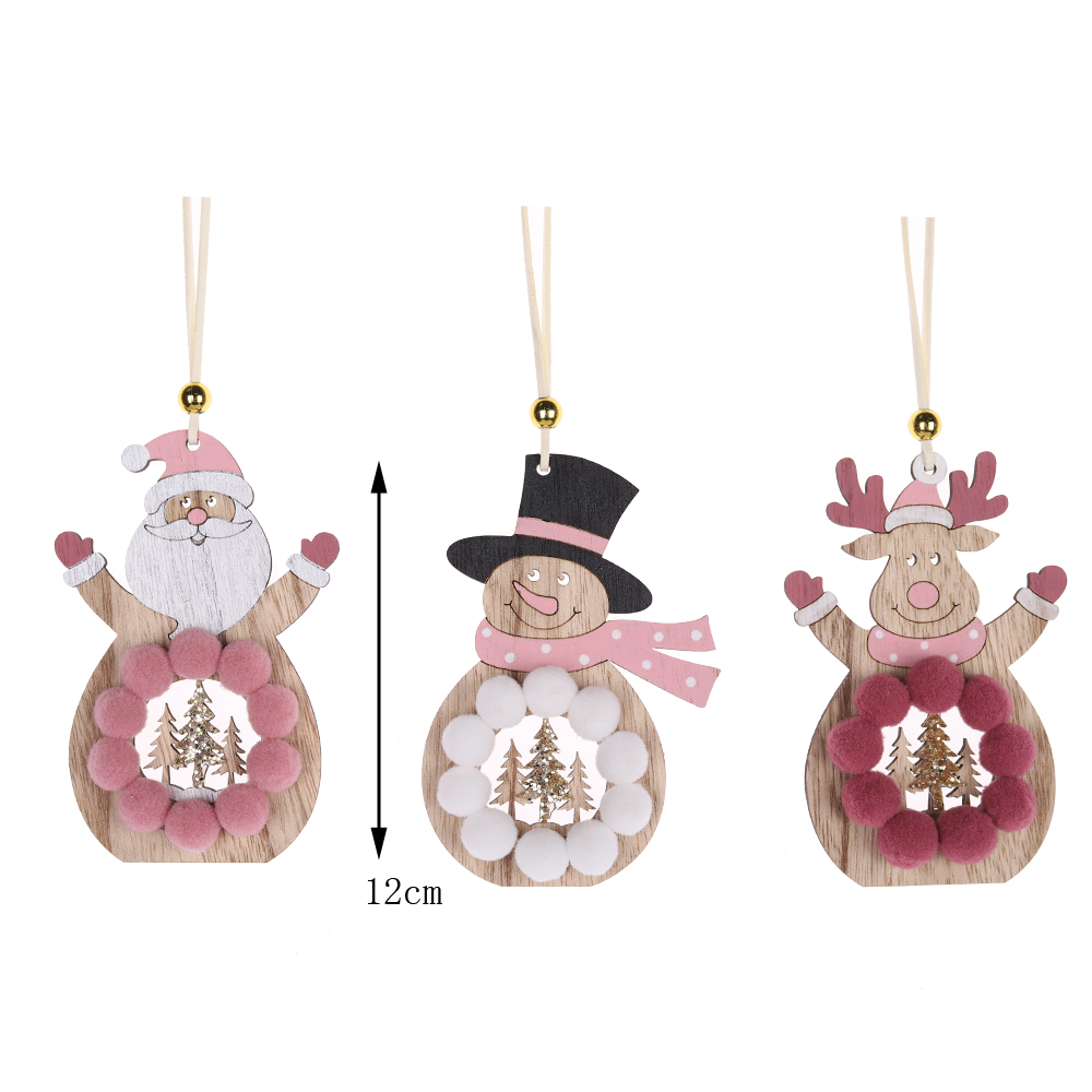 Weihnachts-Pom-Pom-Schneemann-Form Weihnachtsbaum-Hängeornament OEM mit gutem Preis-Tangchen 5