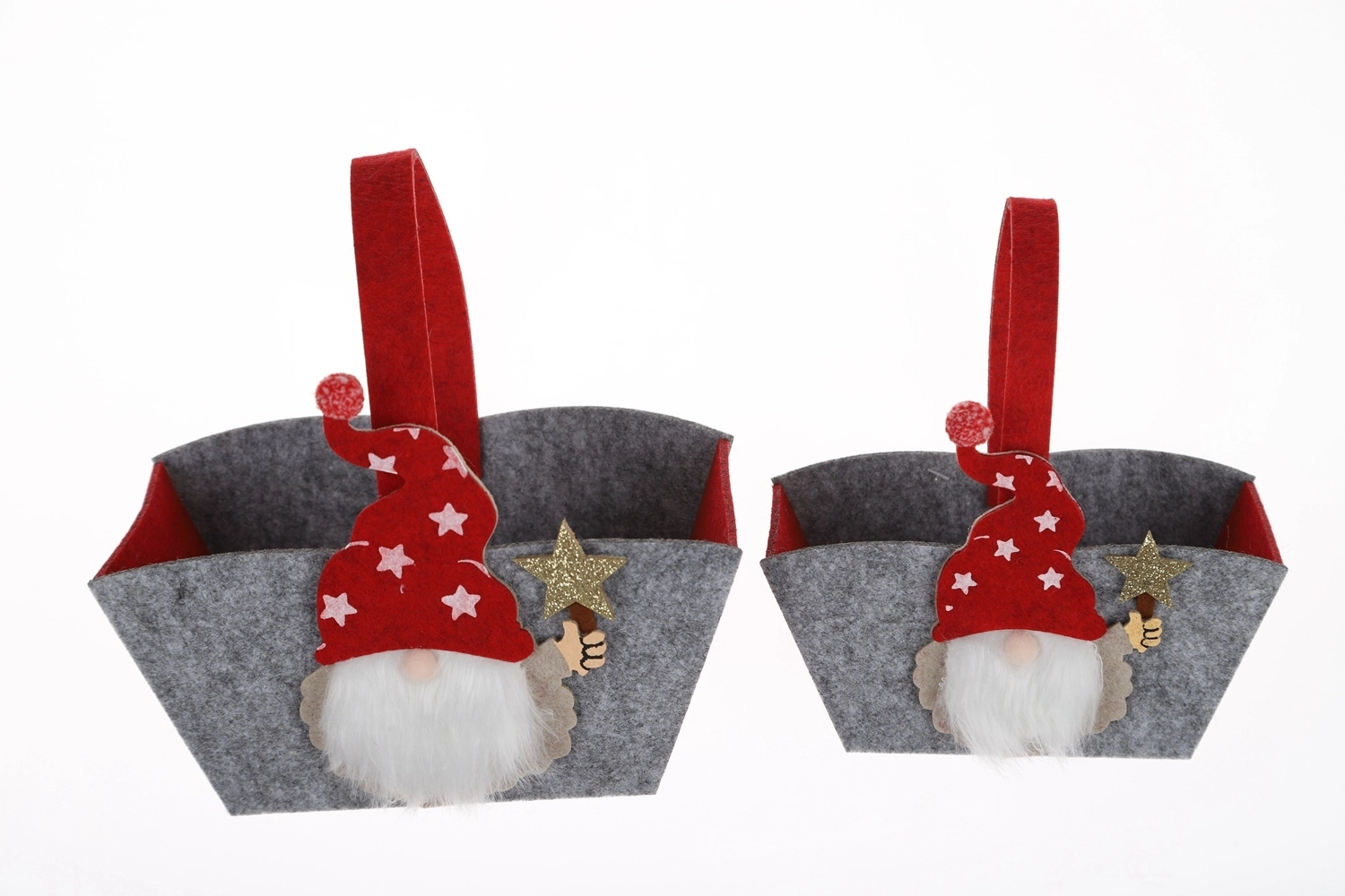 Bolsa de fieltro navideña con diseño de gnomo creativo, bolsa de regalo para niños, decoración para fiestas de invierno 1