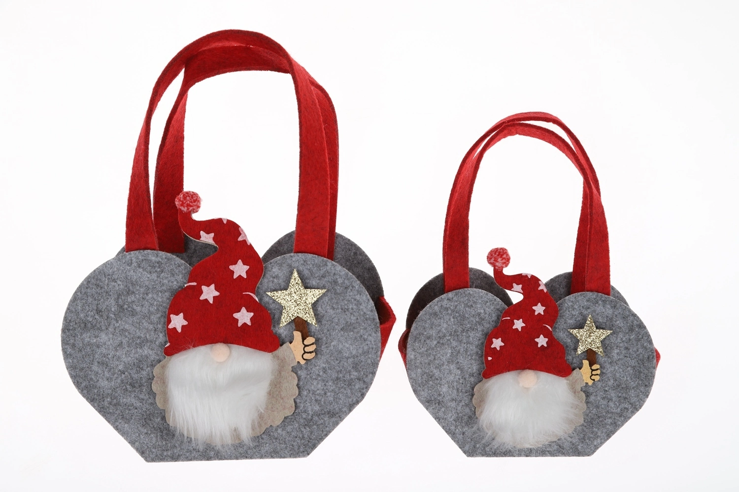 Bolsas de fieltro para niños, bolsos de Año Nuevo, manualidades navideñas de fieltro, decoraciones para fiestas de invierno al por mayor 1
