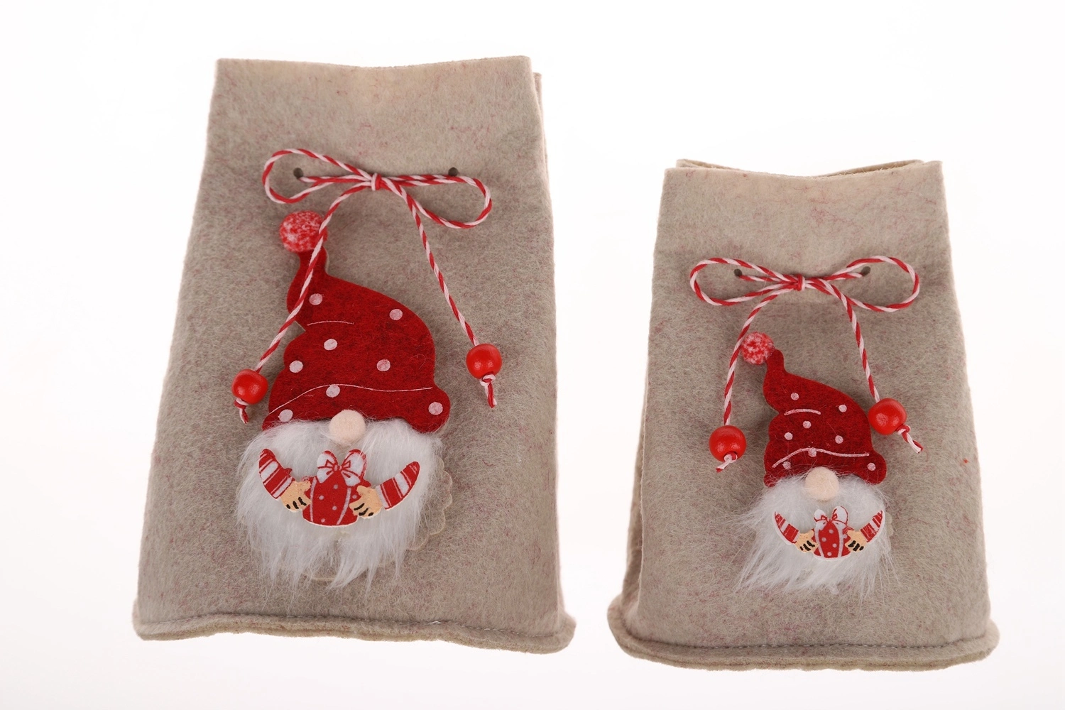 Bolsa de tela navideña, bolsa de regalo para dulces para niños, bolsa de fieltro para guardar manualidades festivas al por mayor 1