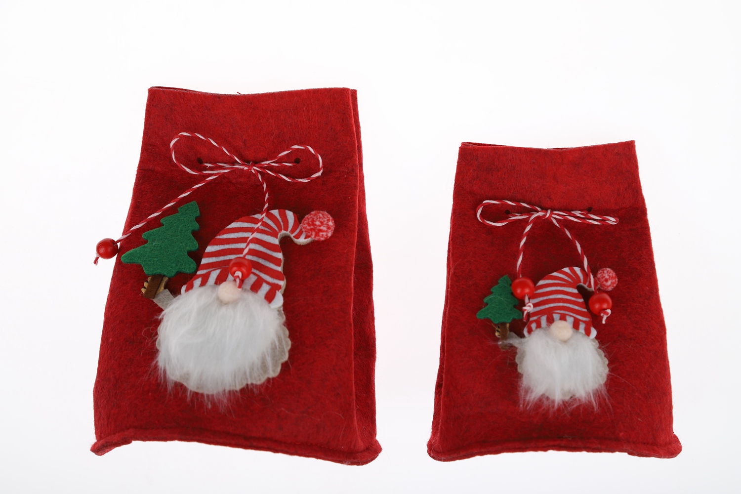 Bolsa de tela navideña, bolsa de regalo para dulces para niños, bolsa de fieltro para guardar manualidades festivas al por mayor 5