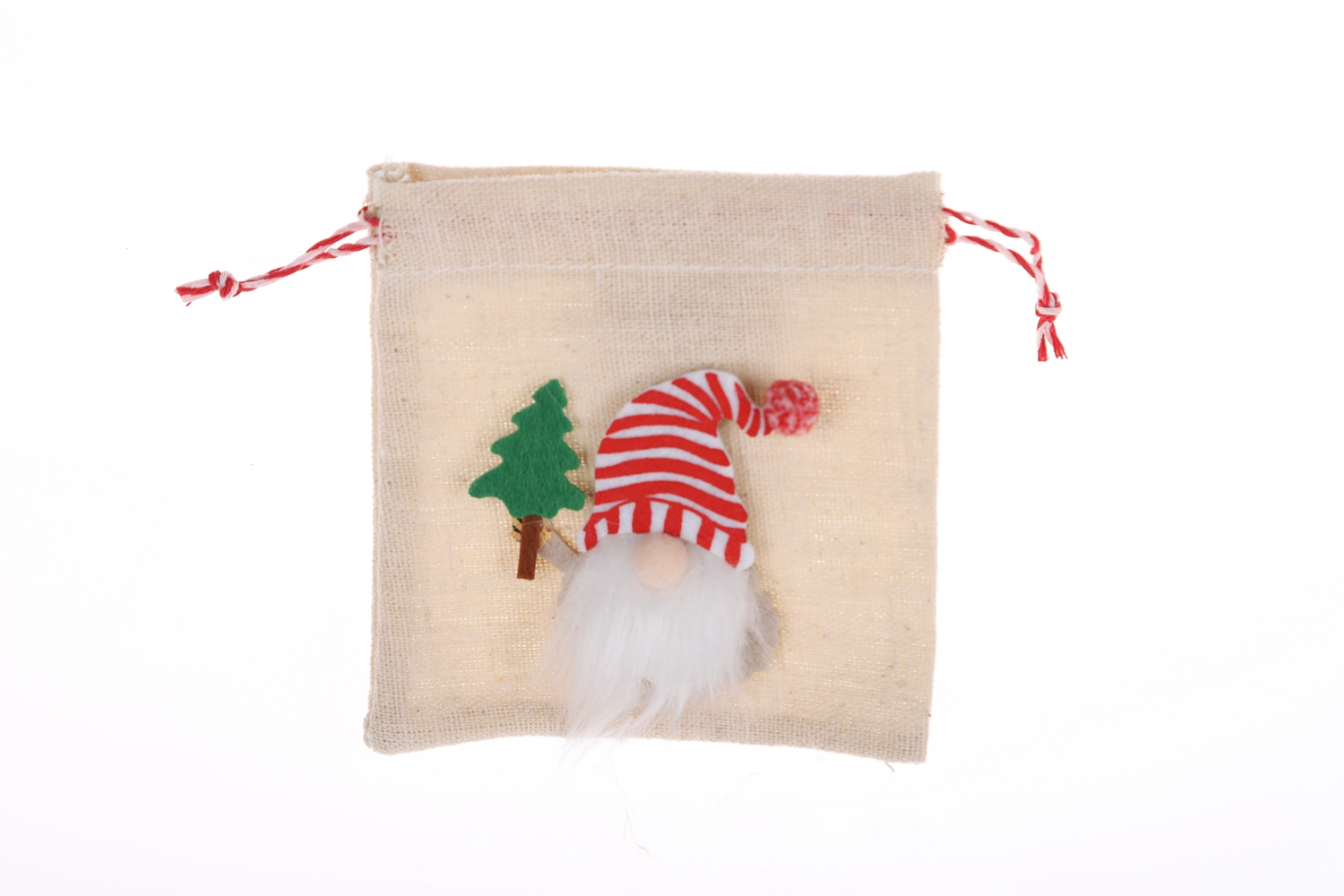 Bolsa de tela navideña, bolsa de regalo para dulces para niños, bolsa de fieltro para guardar manualidades festivas al por mayor 2