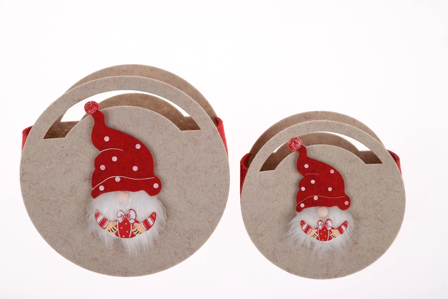 Bolsa de fieltro con diseño de gnomo navideño, bolsa de almacenamiento de gran capacidad, bolsa de regalo para niños 1