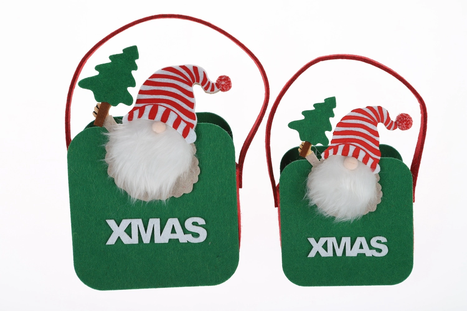 Decoraciones para fiestas navideñas al por mayor, bolsas de regalo para niños, bolsas de fieltro para dulces, manualidades festivas 1