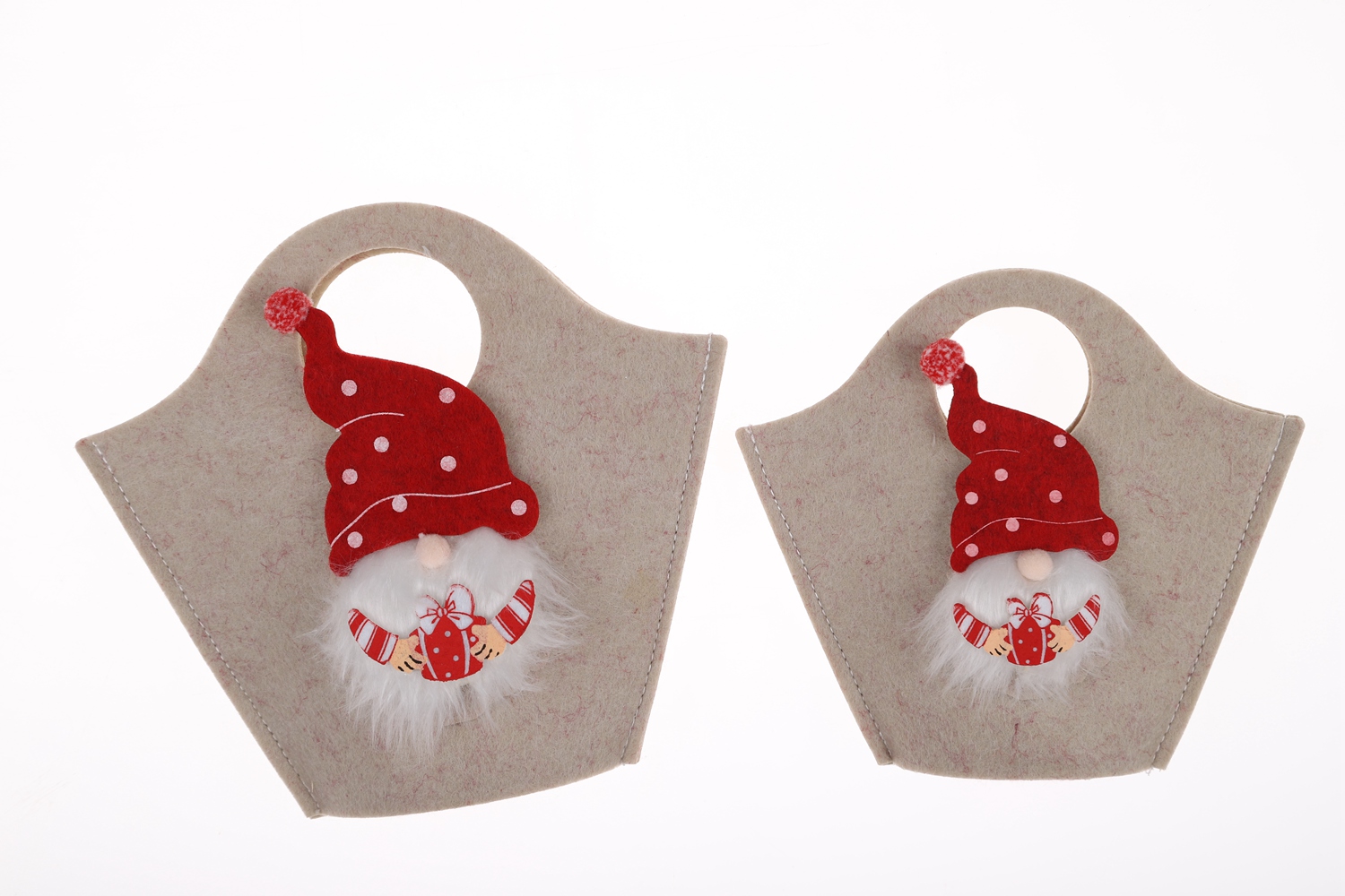 Gnome Tote Santa Korb Weihnachten Filz Handwerk Großhandel Winter Atmosphäre Dekoration 1