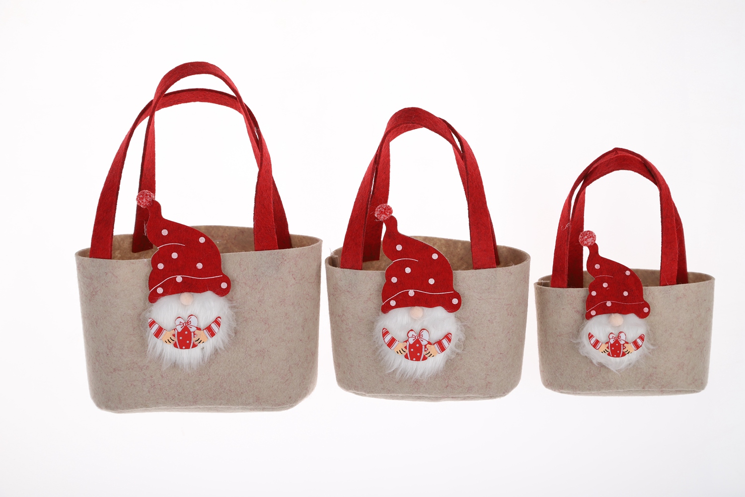 Gnome Tote Santa Korb Weihnachten Filz Handwerk Großhandel Winter Atmosphäre Dekoration 9