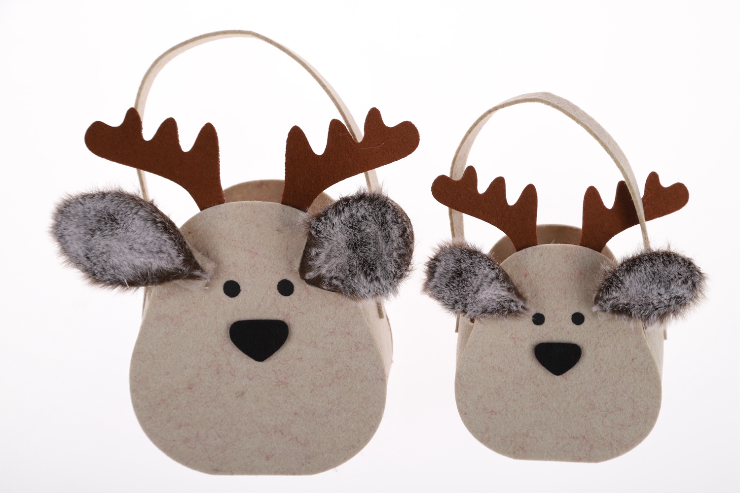 Weihnachts-Pflanzerhülle, Filz-Elch-Einkaufstasche, benutzerdefinierte Größe, Einkaufstasche, Süßigkeiten-Aufbewahrungstasche 2