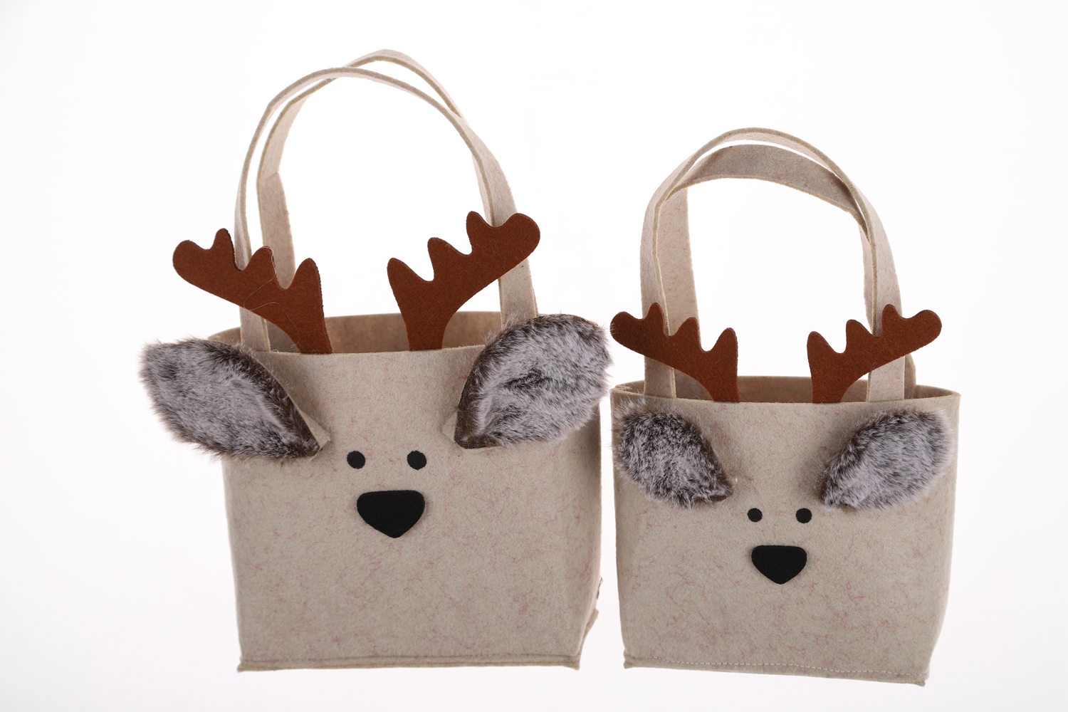 Weihnachts-Pflanzerhülle, Filz-Elch-Einkaufstasche, benutzerdefinierte Größe, Einkaufstasche, Süßigkeiten-Aufbewahrungstasche 3