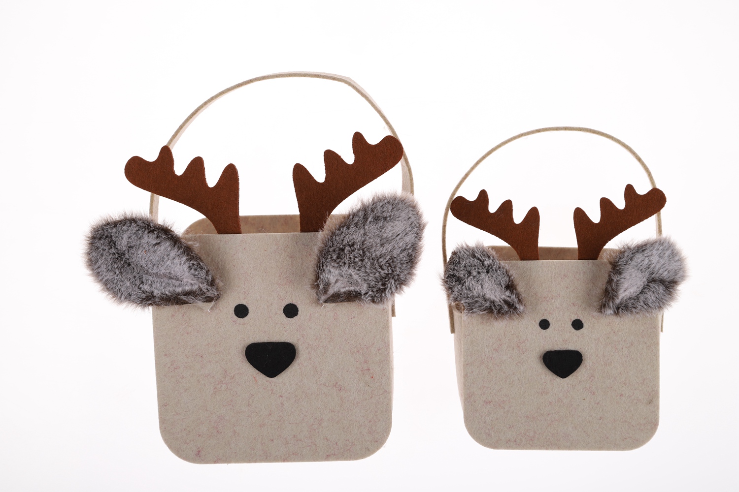 Weihnachts-Pflanzerhülle, Filz-Elch-Einkaufstasche, benutzerdefinierte Größe, Einkaufstasche, Süßigkeiten-Aufbewahrungstasche 5