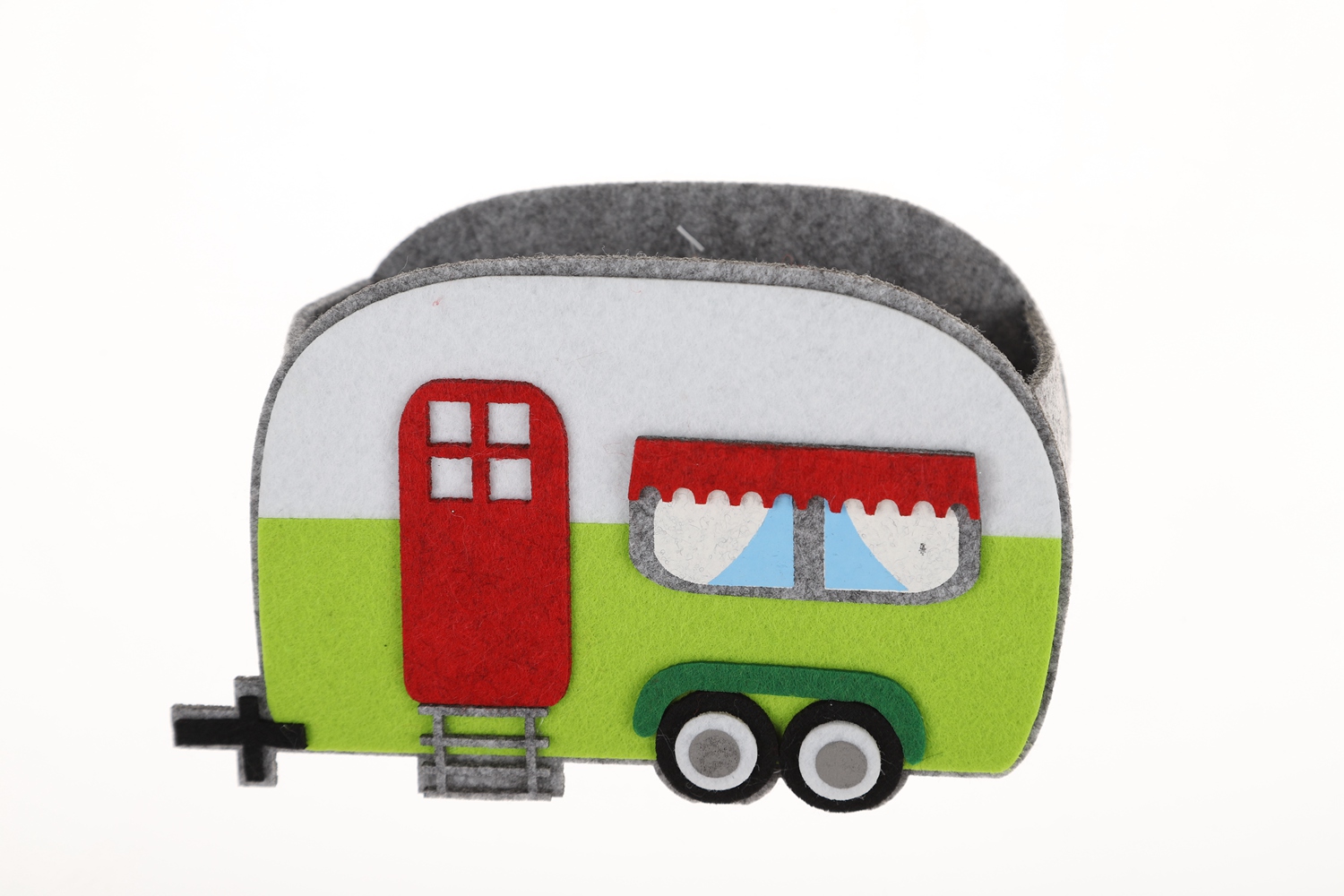 Bolsa de fieltro con forma de carrito para maceta navideña, tamaño personalizado, para guardar dulces 5