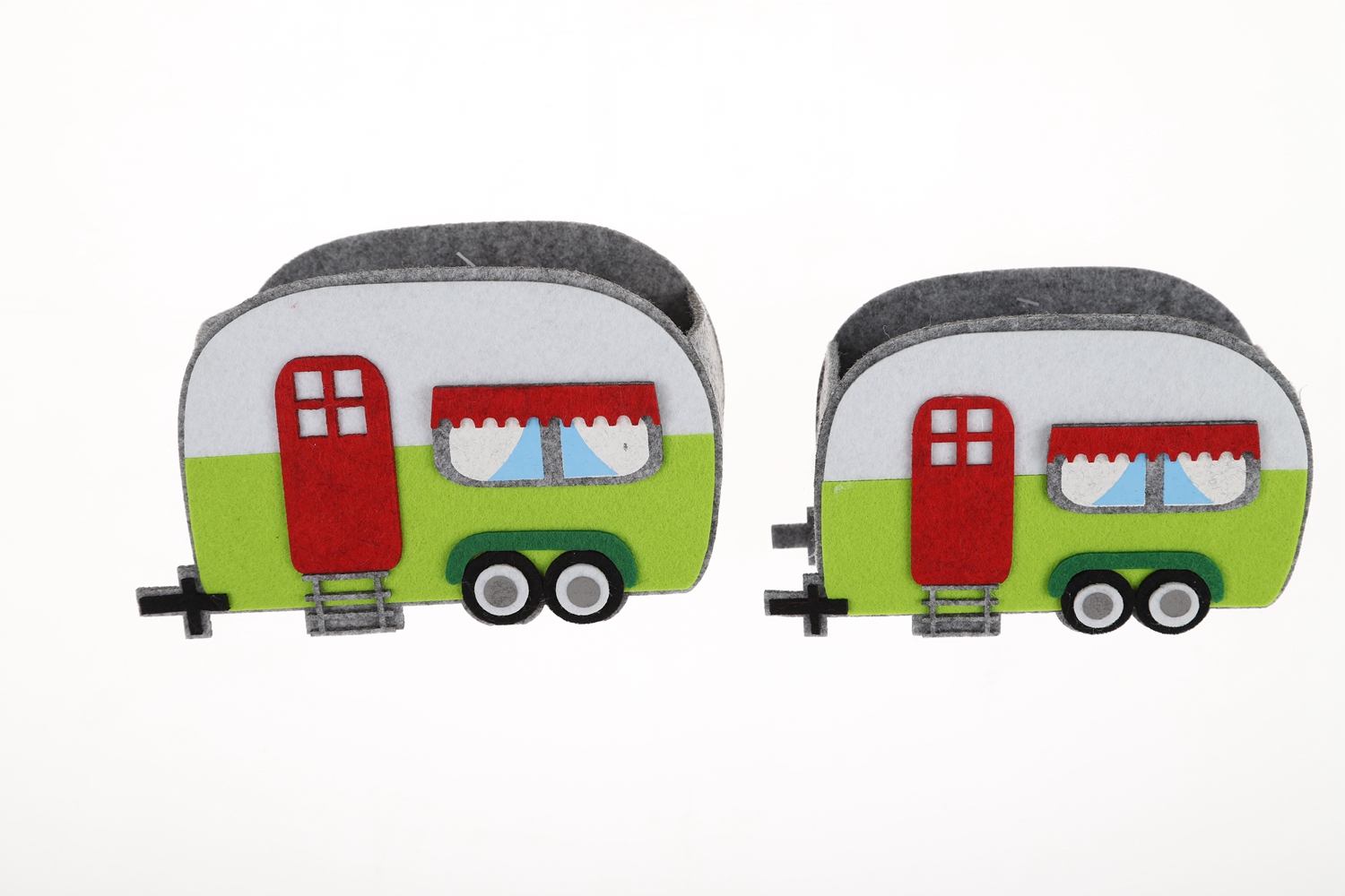 Bolsa de fieltro con forma de carrito para maceta navideña, tamaño personalizado, para guardar dulces 4