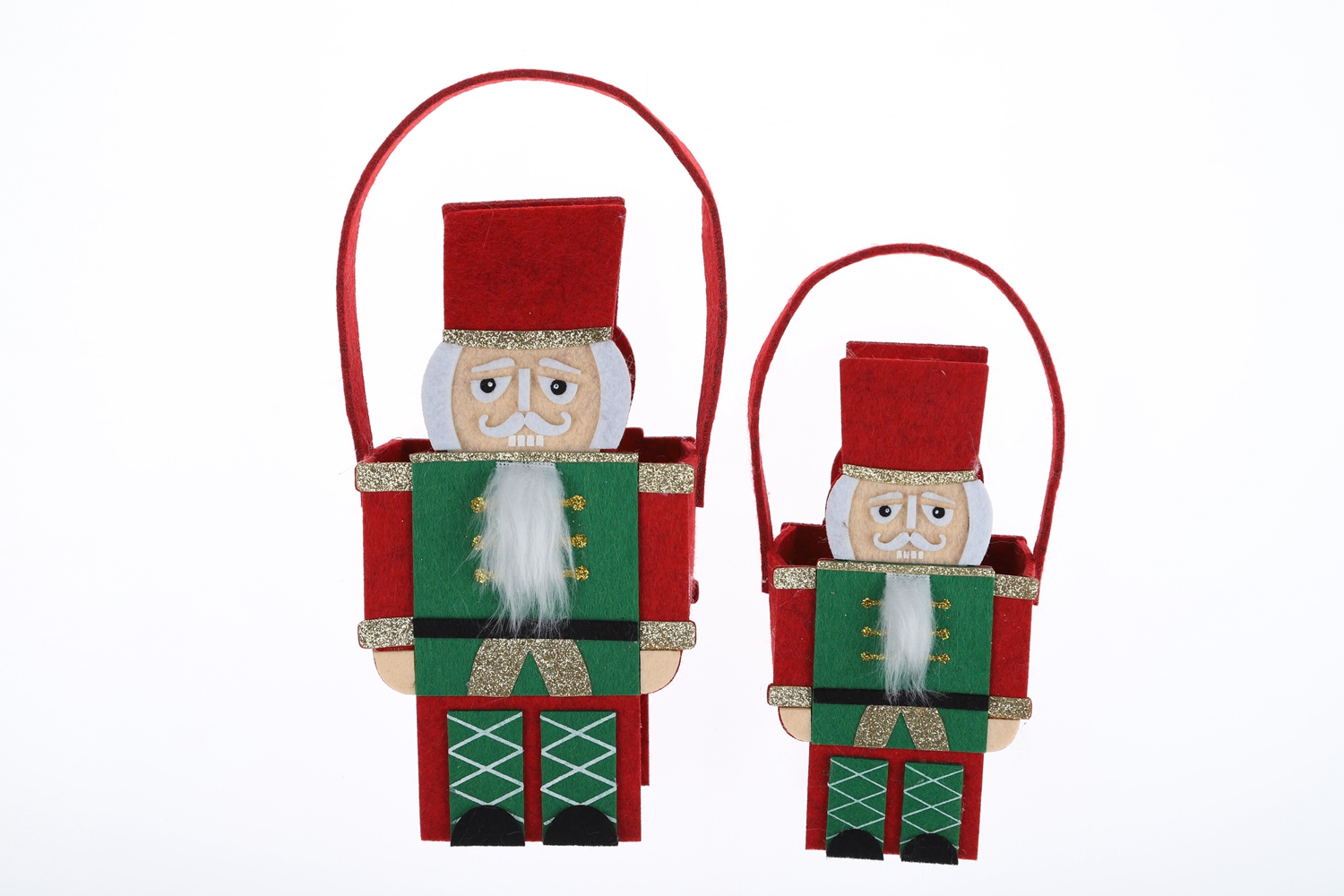 Bolsa de fieltro para maceta navideña, bolsa de Papá Noel, tamaño personalizado, bolsa para guardar dulces 1