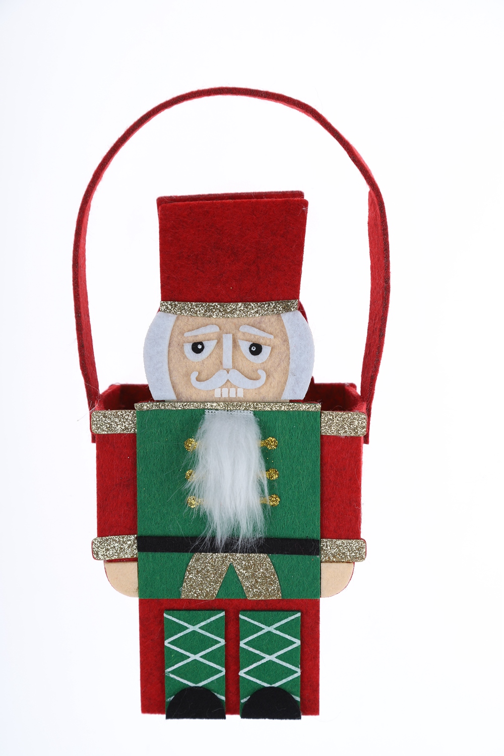 Bolsa de fieltro para maceta navideña, bolsa de Papá Noel, tamaño personalizado, bolsa para guardar dulces 3