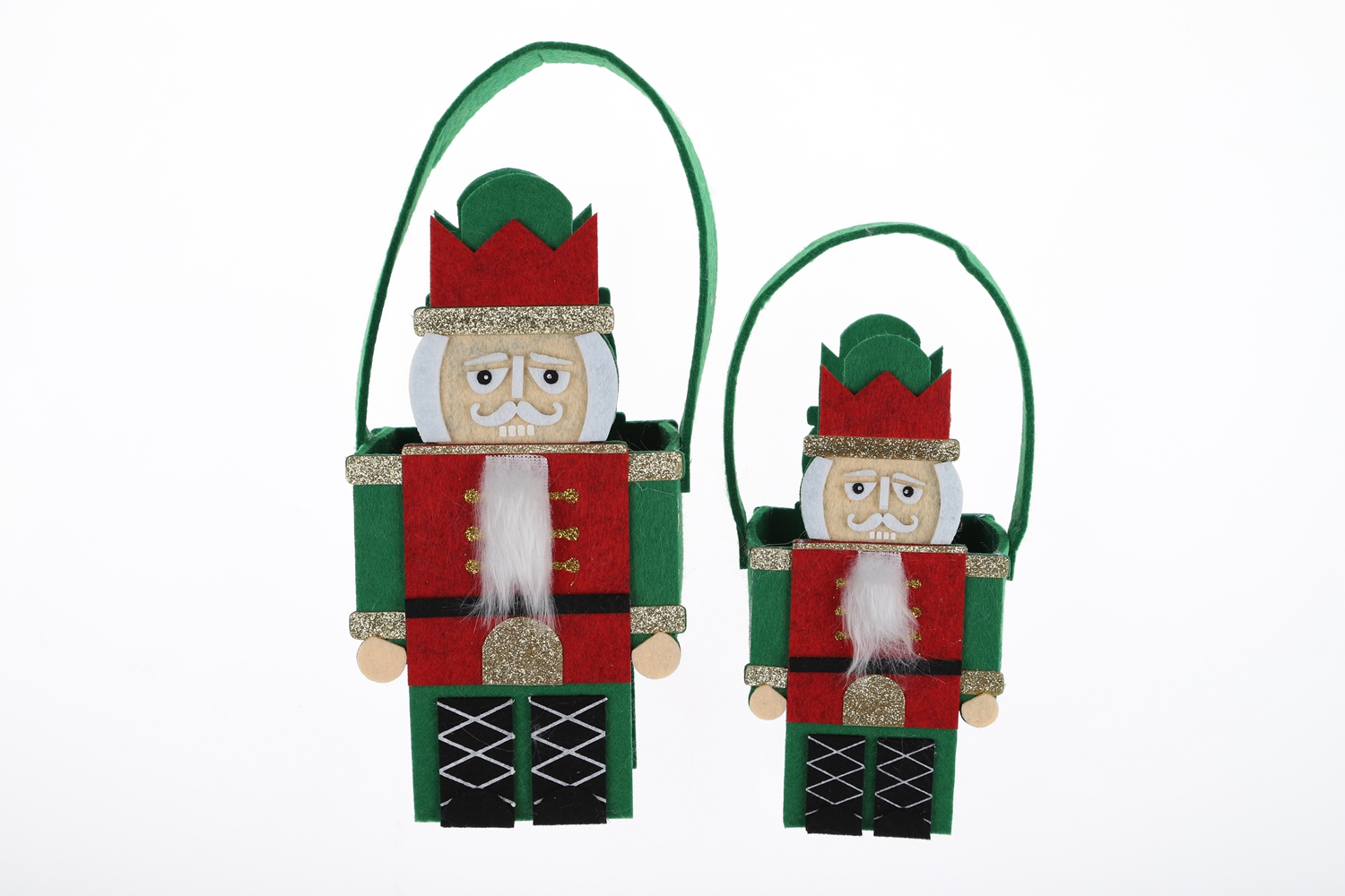 Bolsa de fieltro para maceta navideña, bolsa de Papá Noel, tamaño personalizado, bolsa para guardar dulces 5