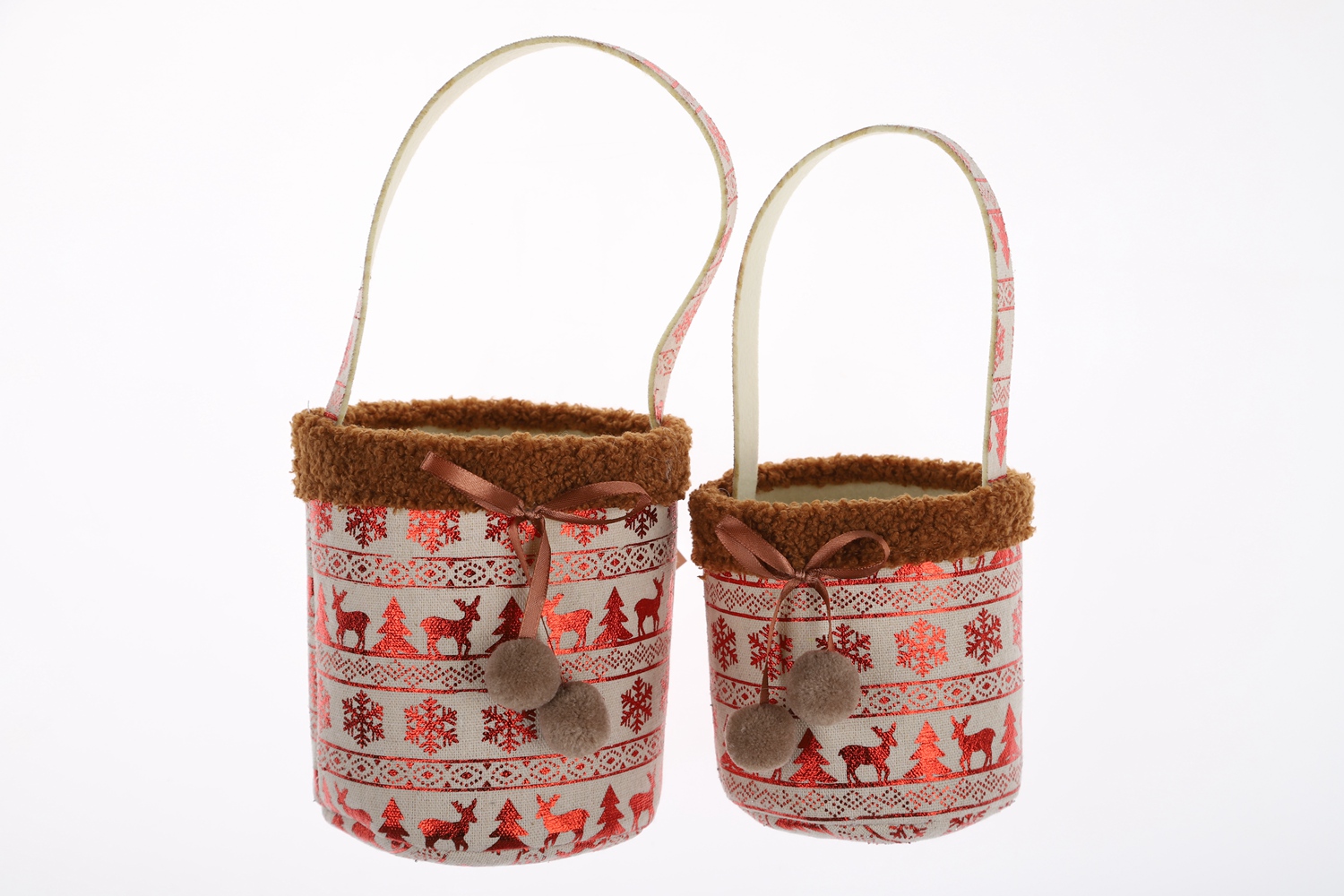 Stoff Pflanzer Set Weihnachten Plüsch Einkaufstasche Kinder Candy Lagerung Eimer Festliche Handwerk 6