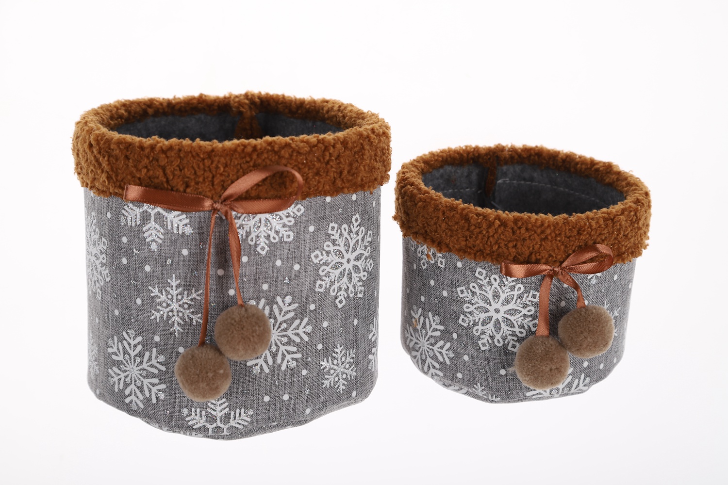 Winter Party Dekoration Weihnachten Blumentopf Set Plüsch Lagerung Eimer Kinder Geschenke 4