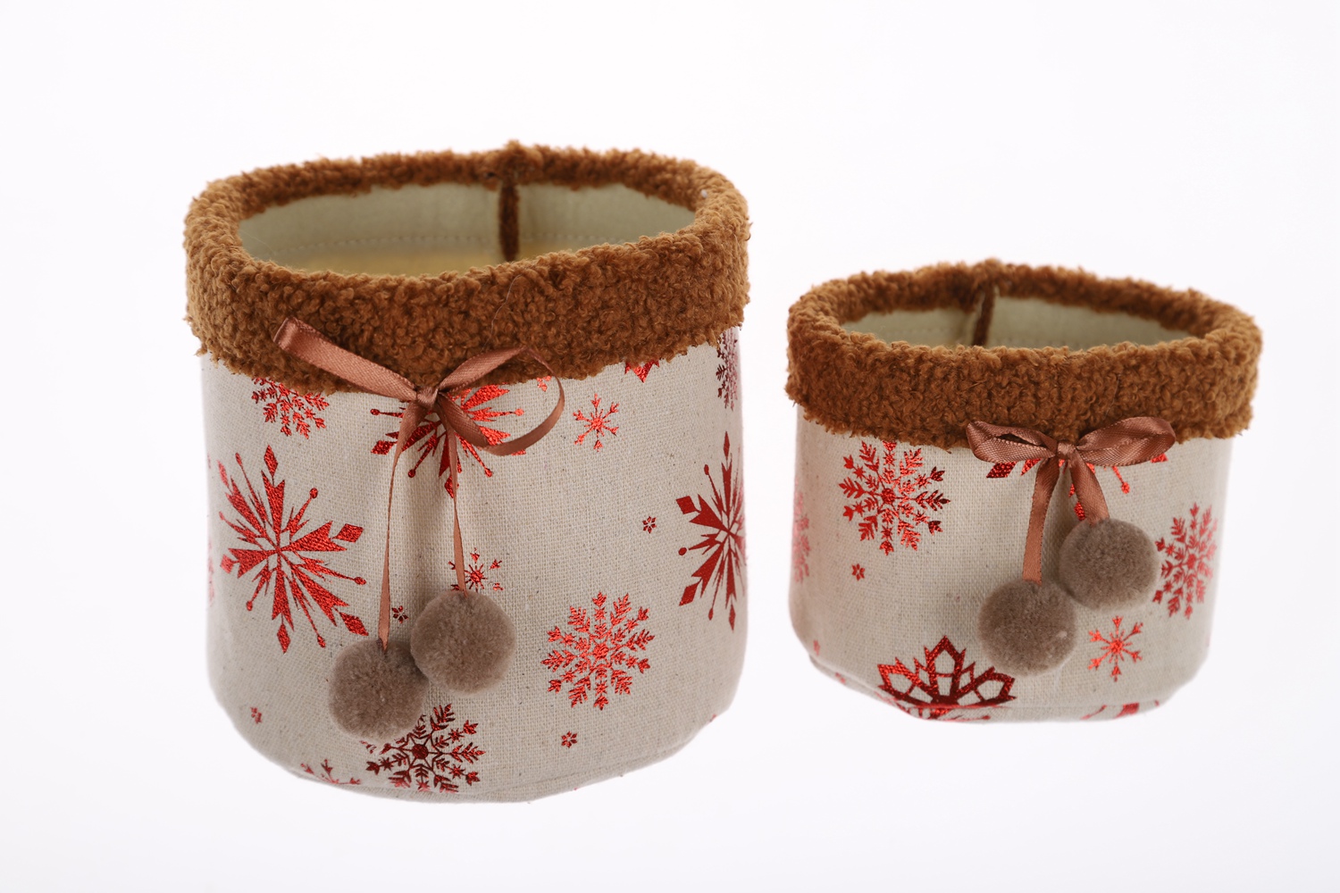Winter Party Dekoration Weihnachten Blumentopf Set Plüsch Lagerung Eimer Kinder Geschenke 9