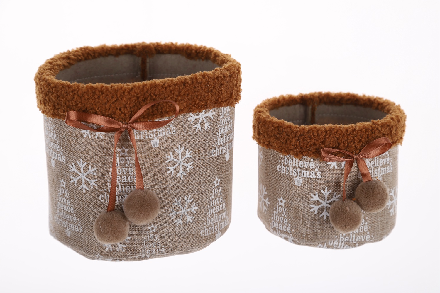 Winter Party Dekoration Weihnachten Blumentopf Set Plüsch Lagerung Eimer Kinder Geschenke 10